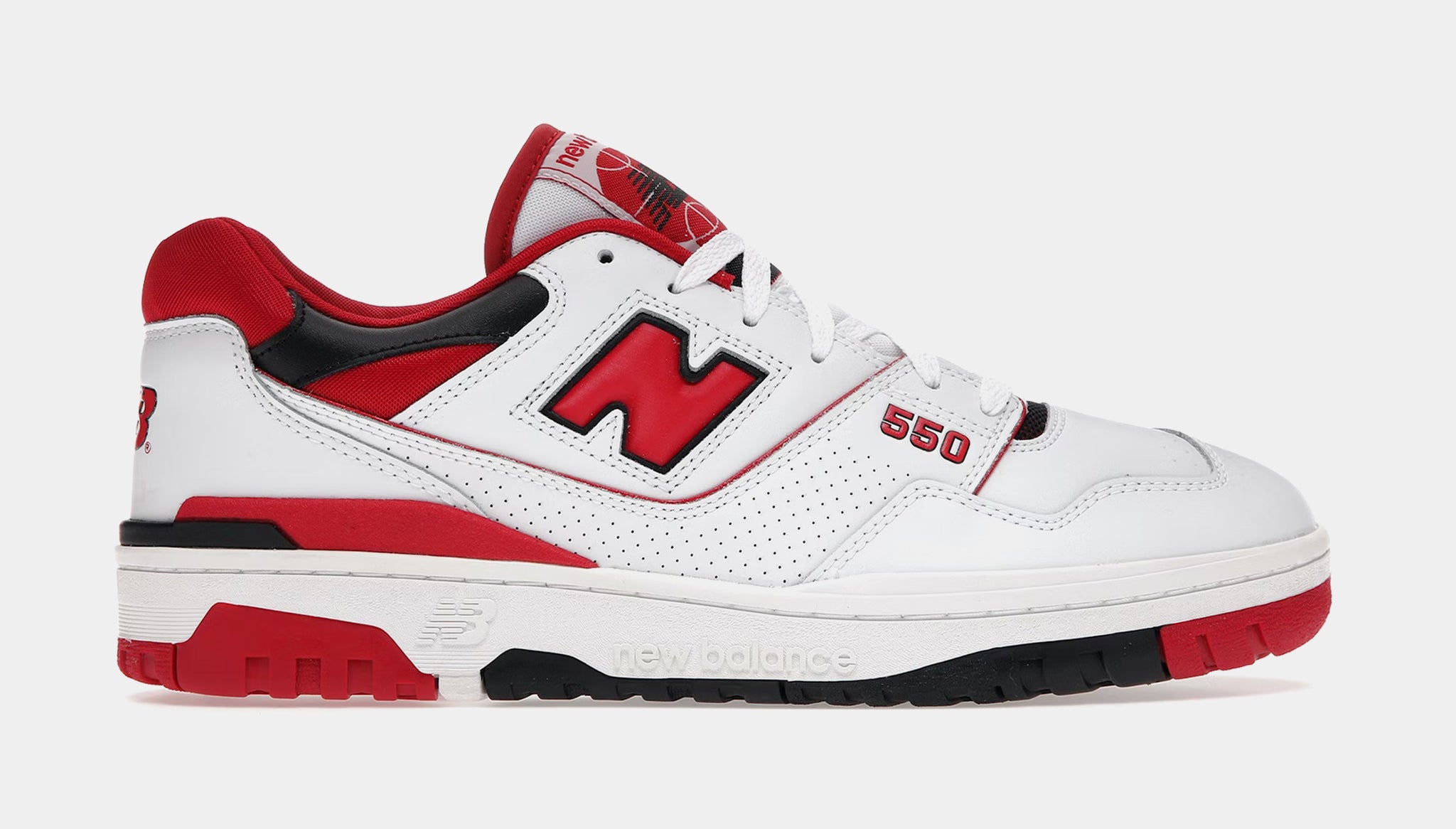 New Balance 550 - White/Red, Size 9.5 by Sneaker Politics