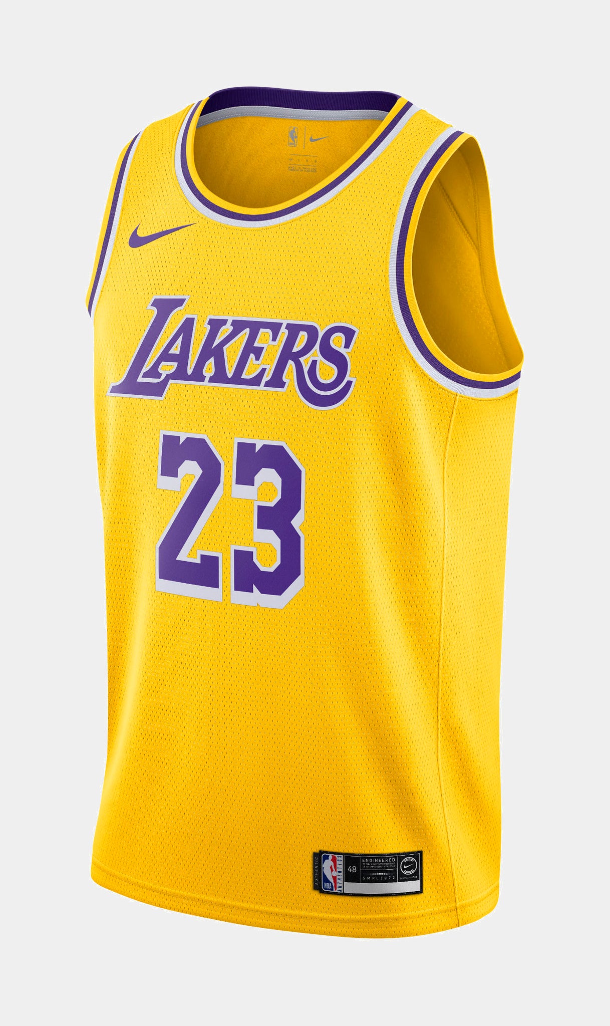 Lebron James Lakers Nike NBA #23 Jersey Swingman Yellow S Small 40 Authentic