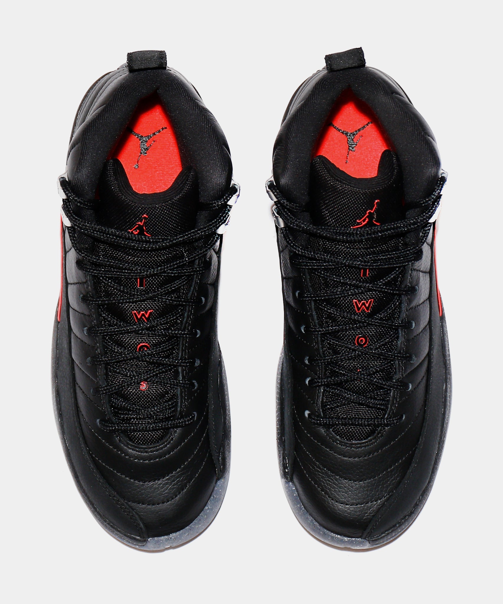 Jordan 12 winterized hot sale black grade school