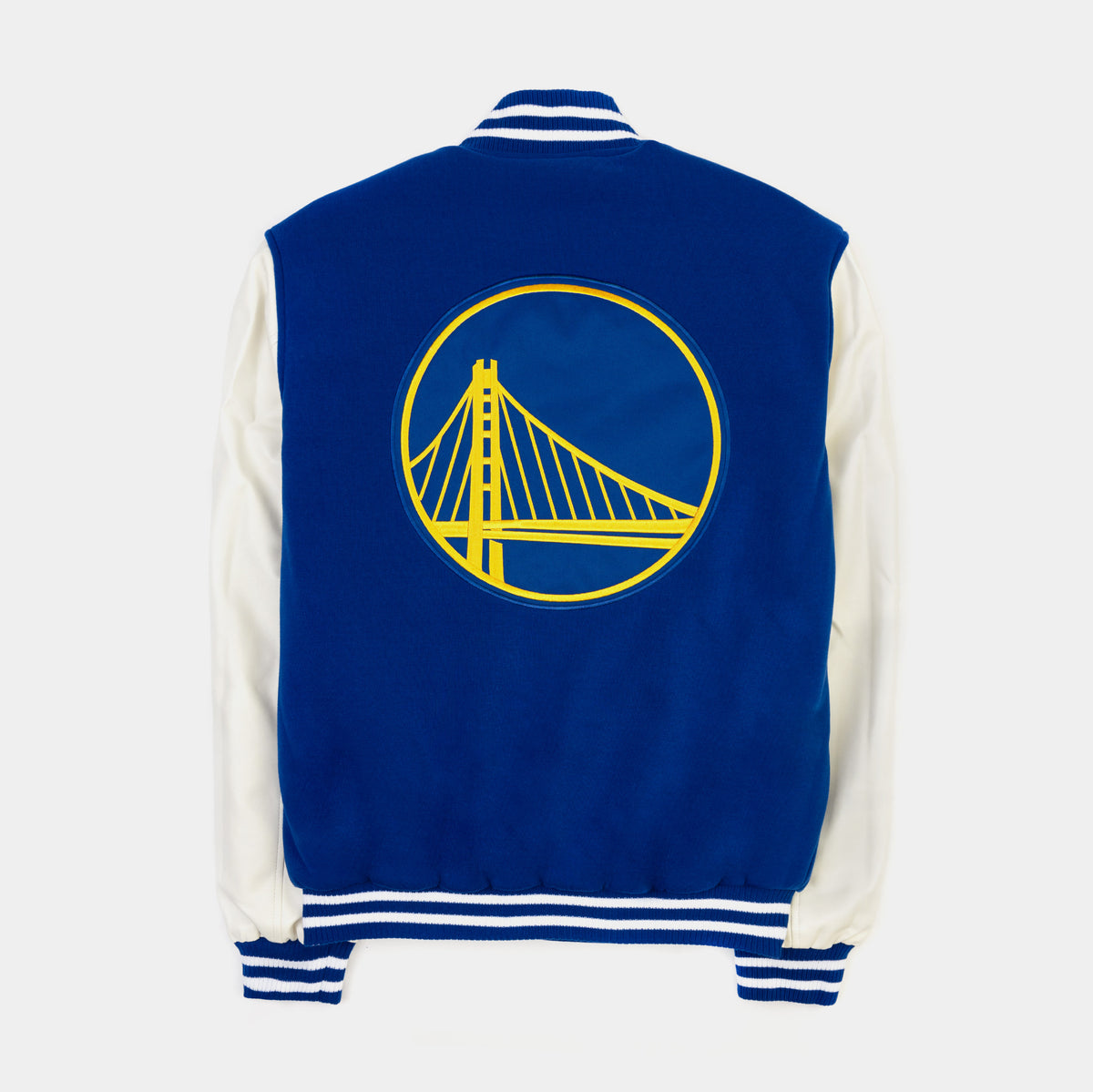 JH Distributors Golden State Warriors Reversable Letterman Mens Jacket ...