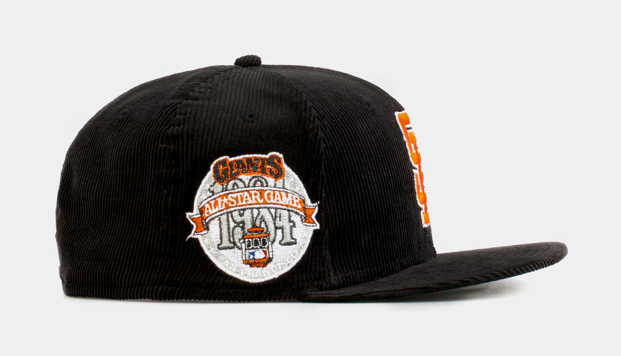 SF Giants NE Corduroy Fitted (Black/White/Red) w/'89 WS Side Patch