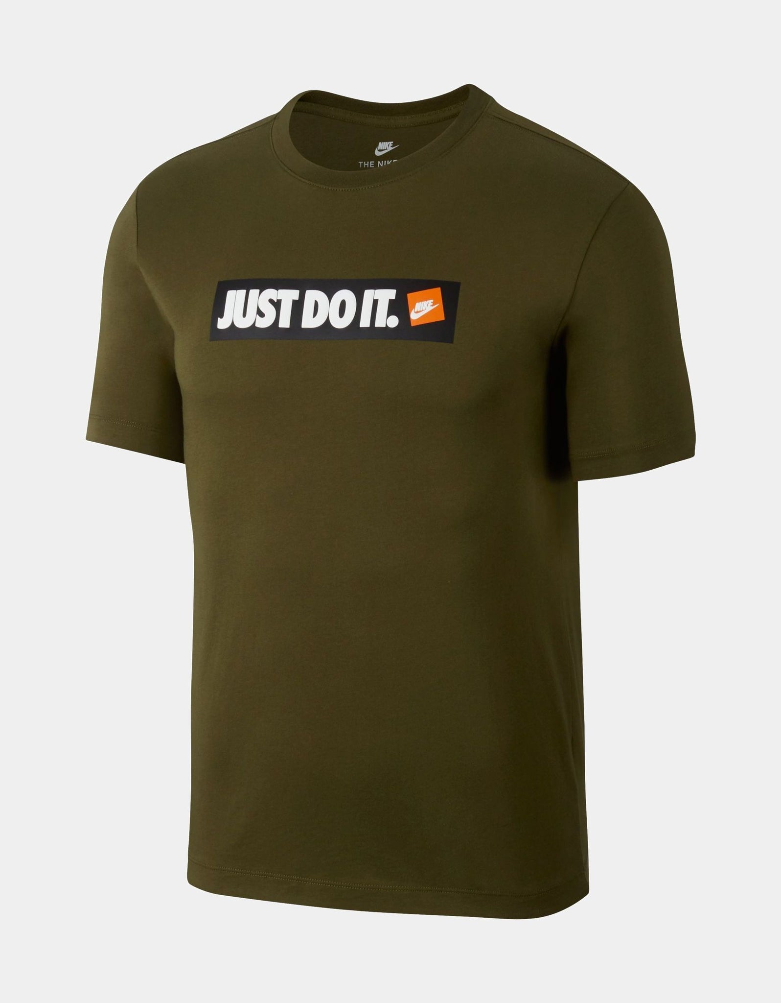 Nike Just Do It Bumper Mens T-Shirt Olive Green AA6412-395 – Shoe 