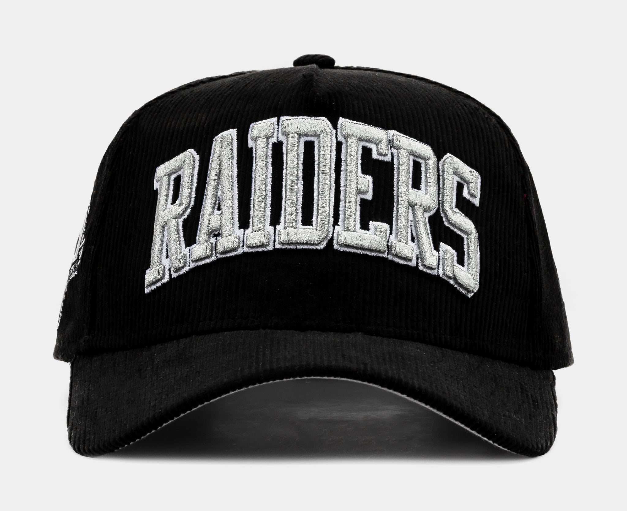 Shoe Palace Exclusive Las Vegas Raiders Black Corduroy 9Forty Snapback Mens  Hat (Black/Grey)