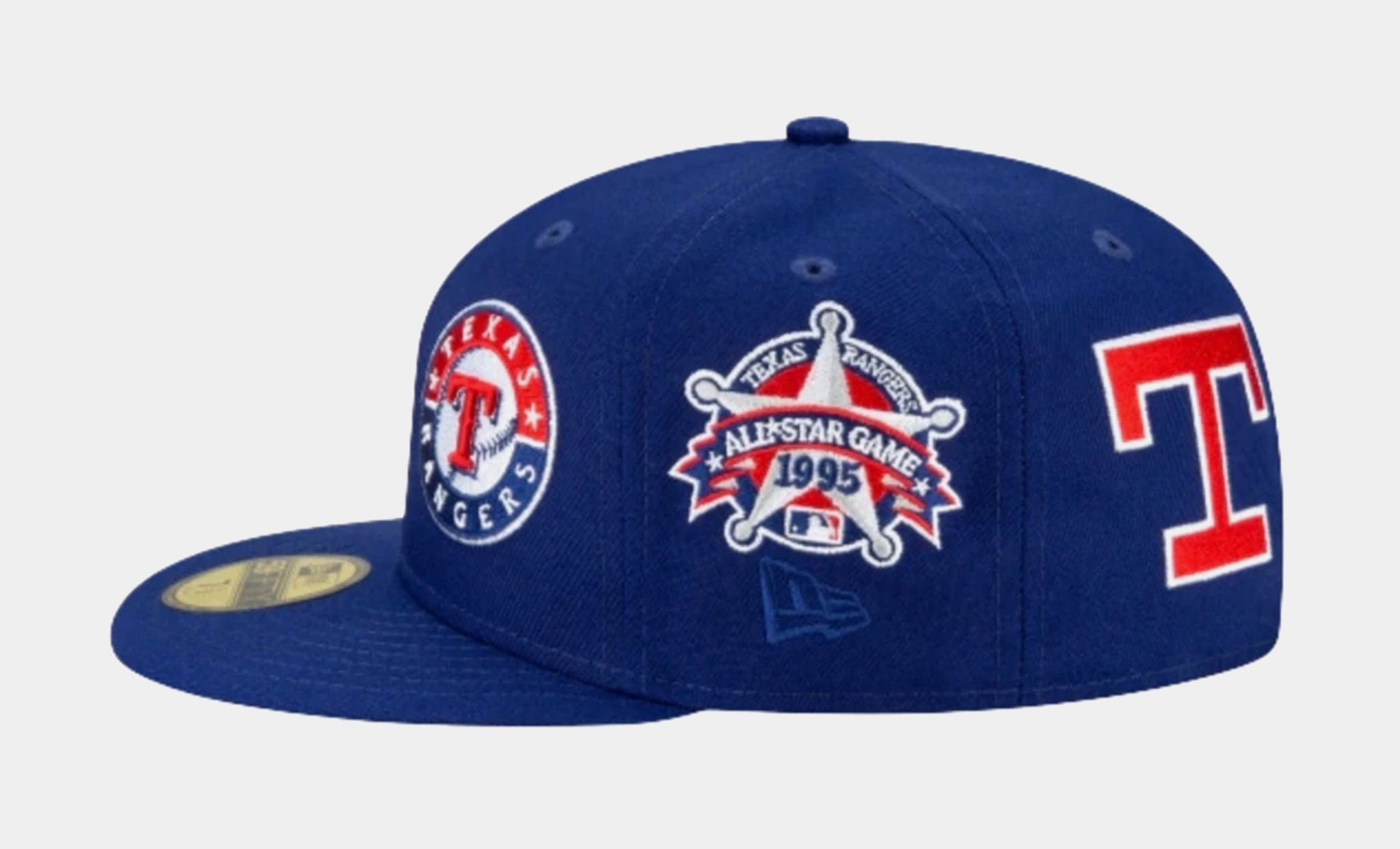 New Era Texas Rangers Patch Pride 59FIFTY Fitted Cap Mens Hat Blue