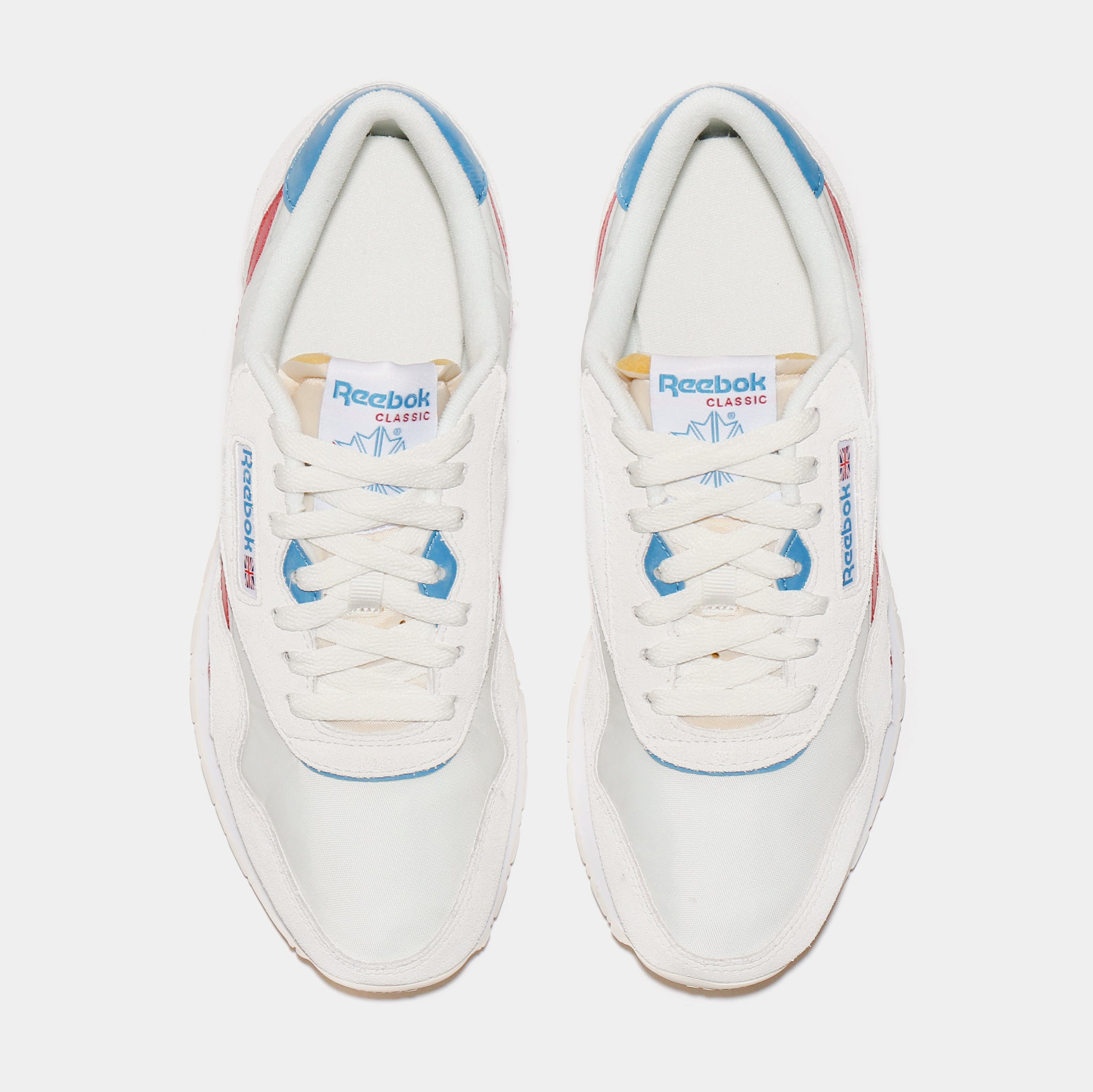 Reebok classic nylon on sale white and cream trainers