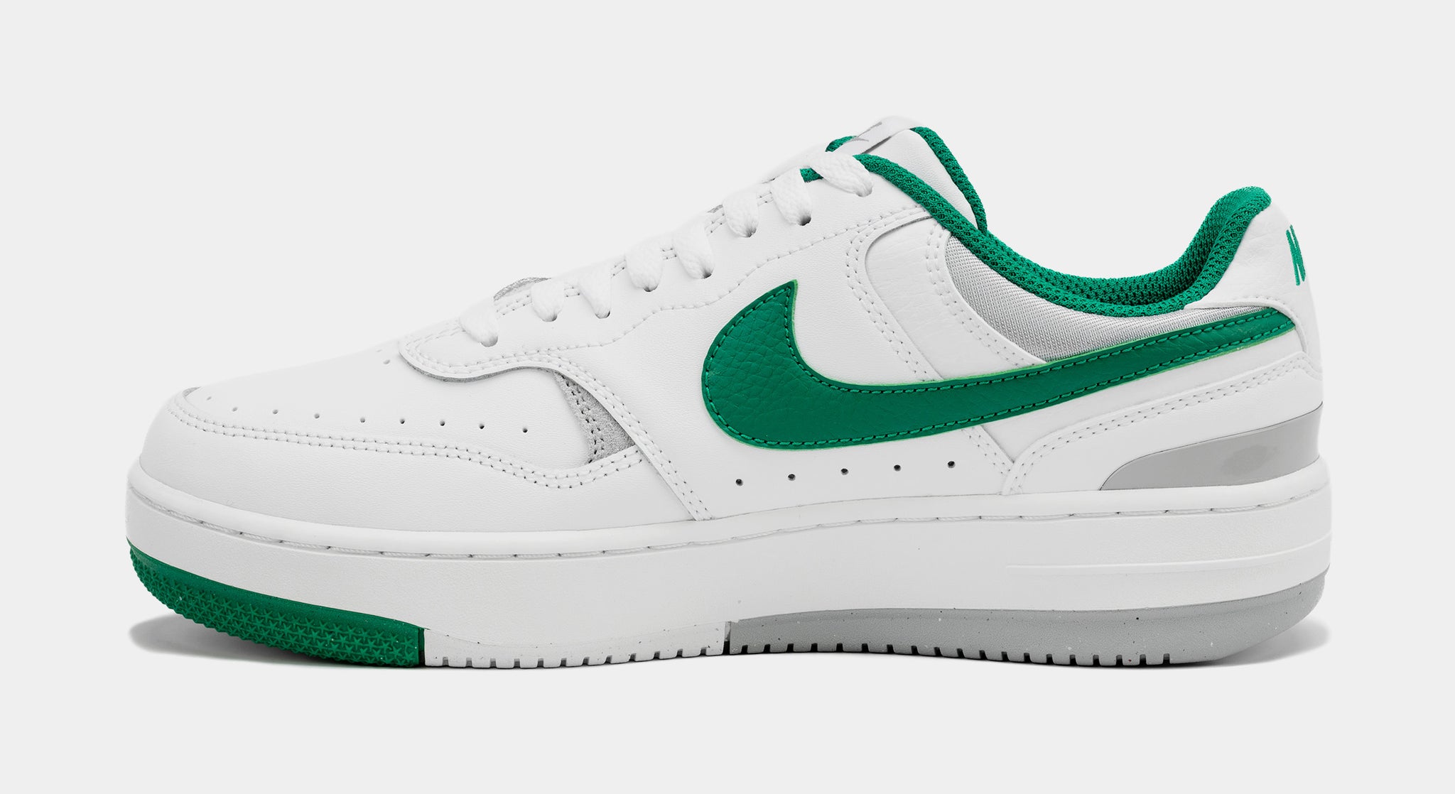 Nike white hotsell green shoes