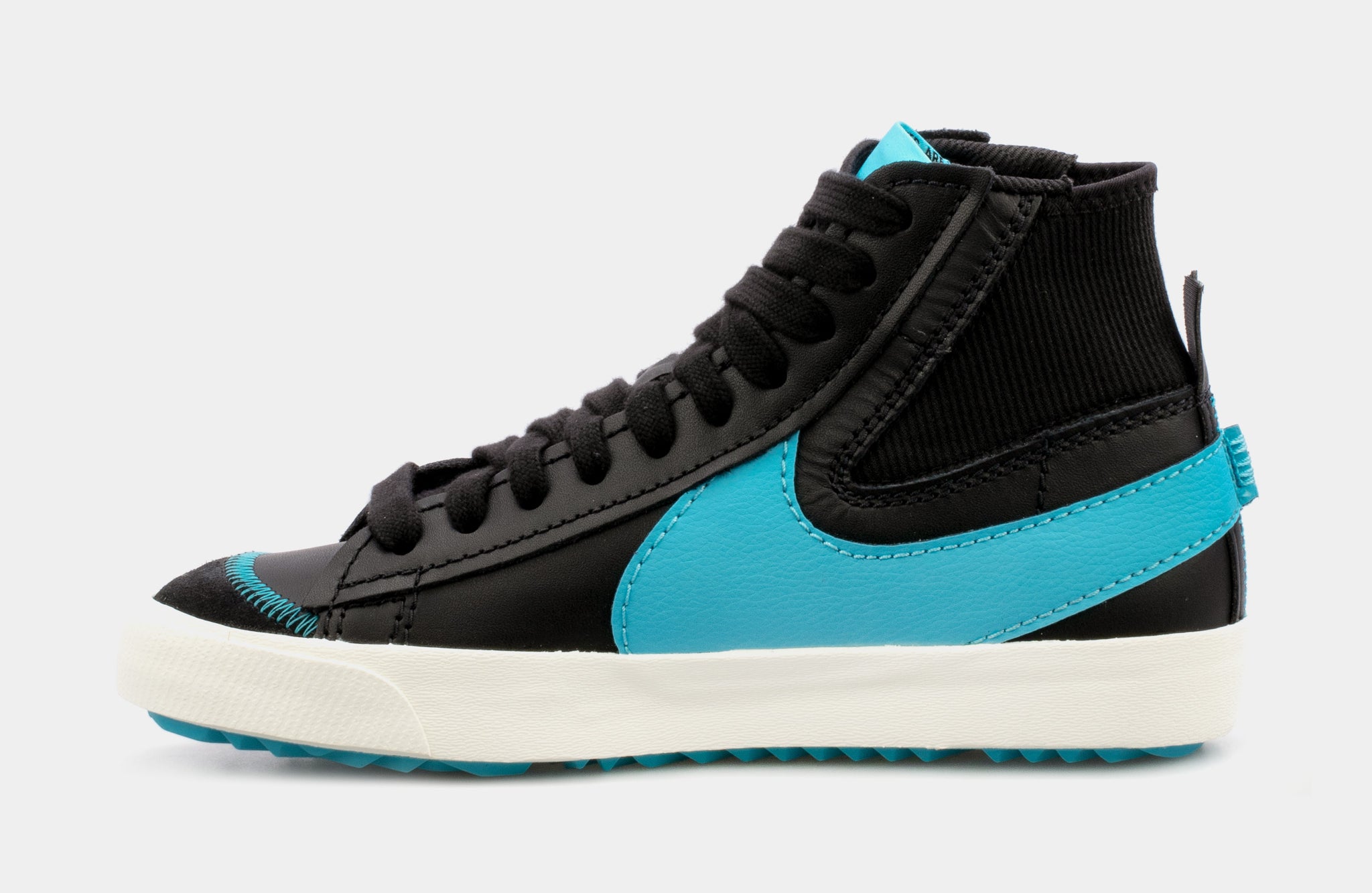 Nike Blazer Mid 77 Jumbo Aqua Mens Lifestyle Shoes Black Blue