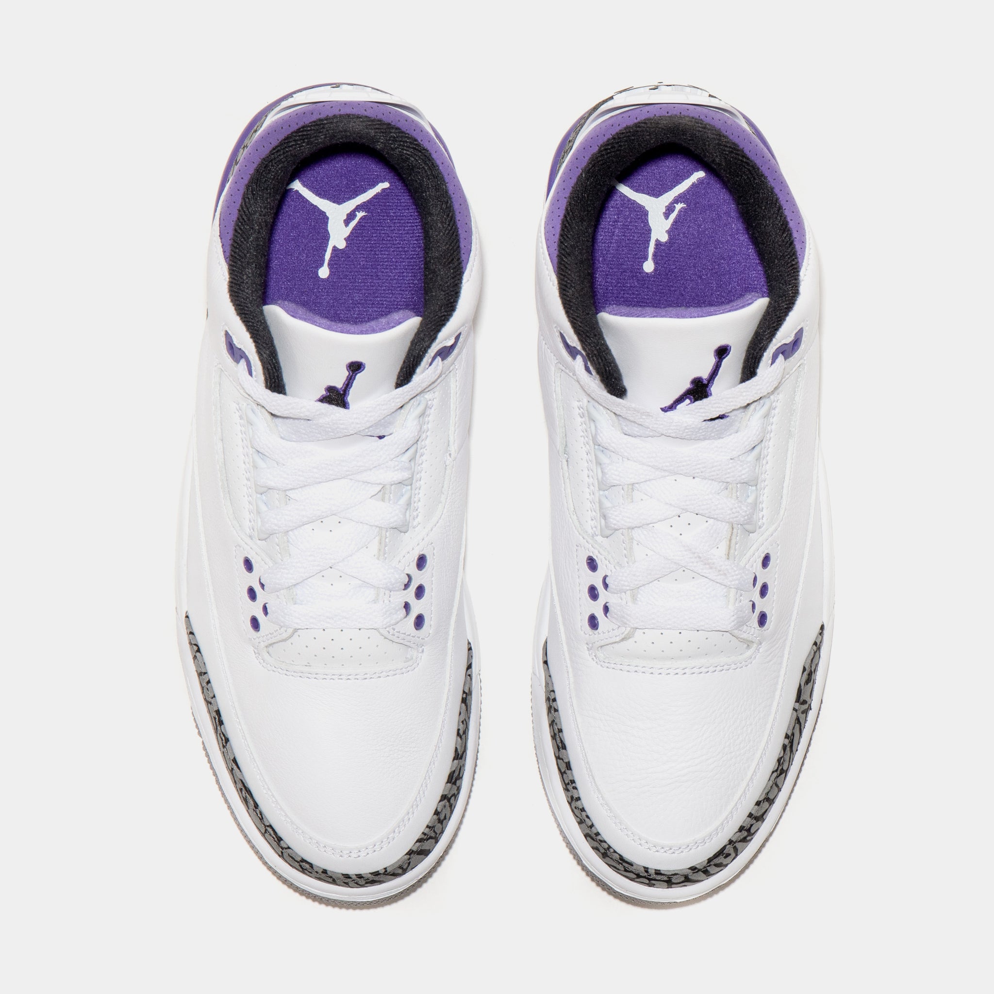 Jordan Air Jordan 3 Dark Iris Mens Lifestyle Shoes White Purple