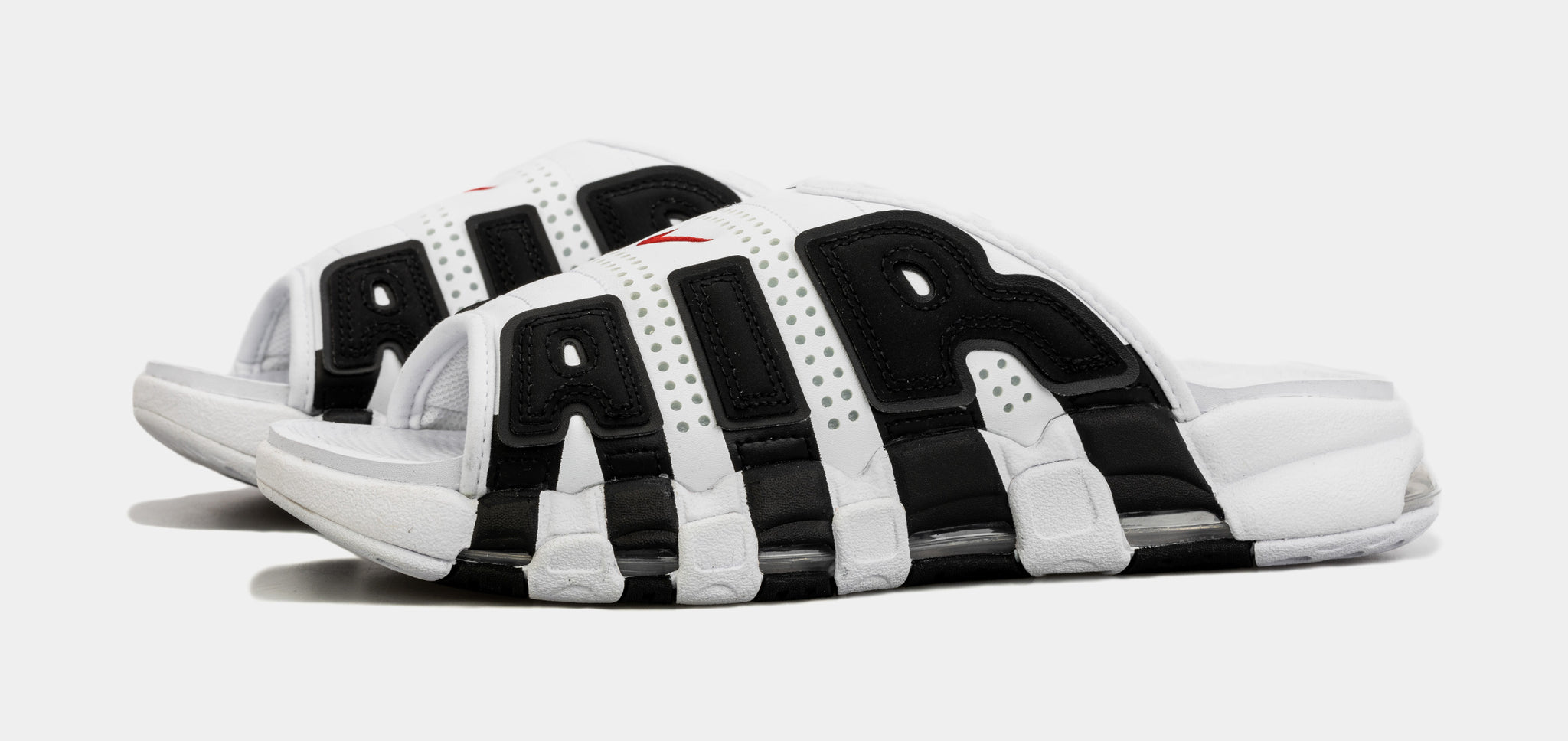 Nike Air More Uptempo Slide Mens Sandals White Black FB7815-100