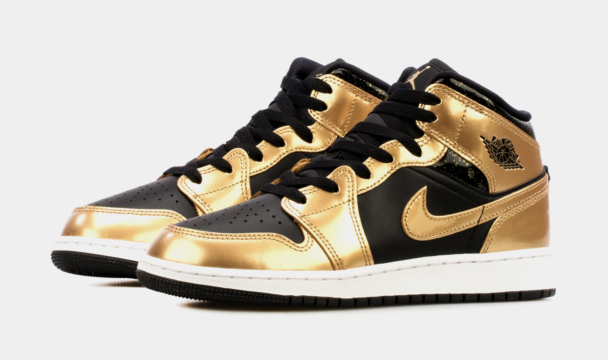 Jordan Air Jordan 1 Retro Mid Metallic Gold Grade School Lifestyle