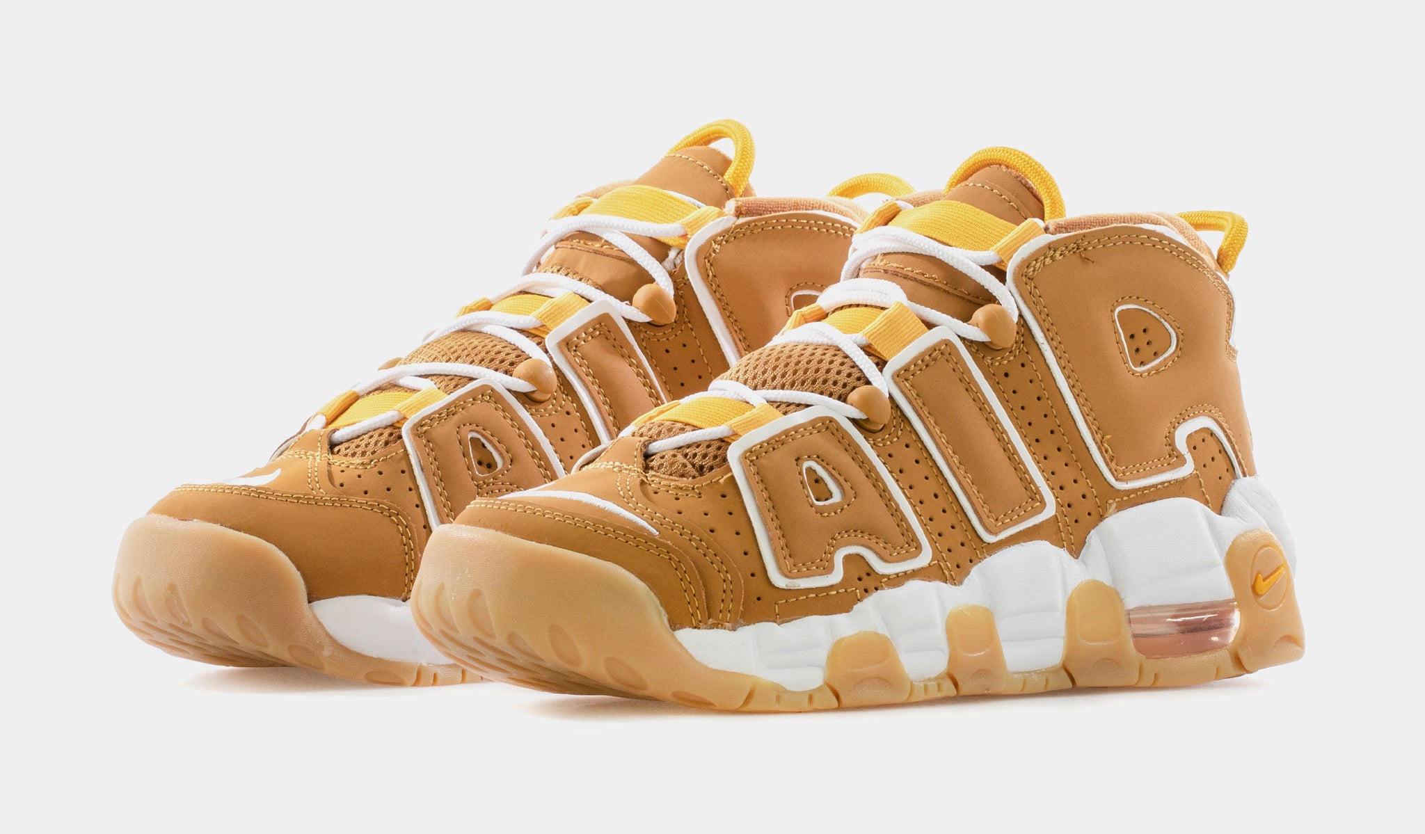 Nike Air More Uptempo Wheat Grade School Lifestyle Shoes Wheat