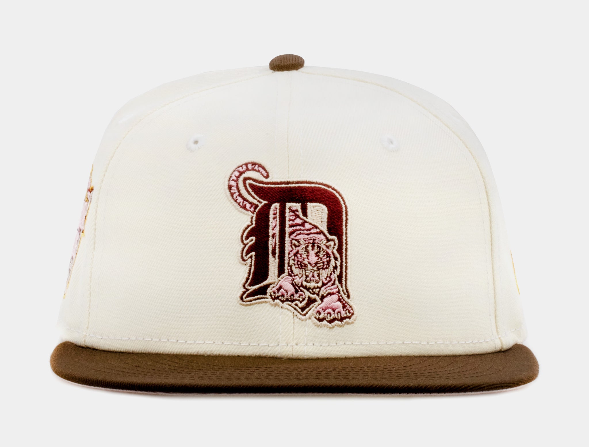 Shoe Palace Exclusive Detroit Tigers Cherry Blossom 59Fifty Mens Fitted Hat  (Beige/Pink)