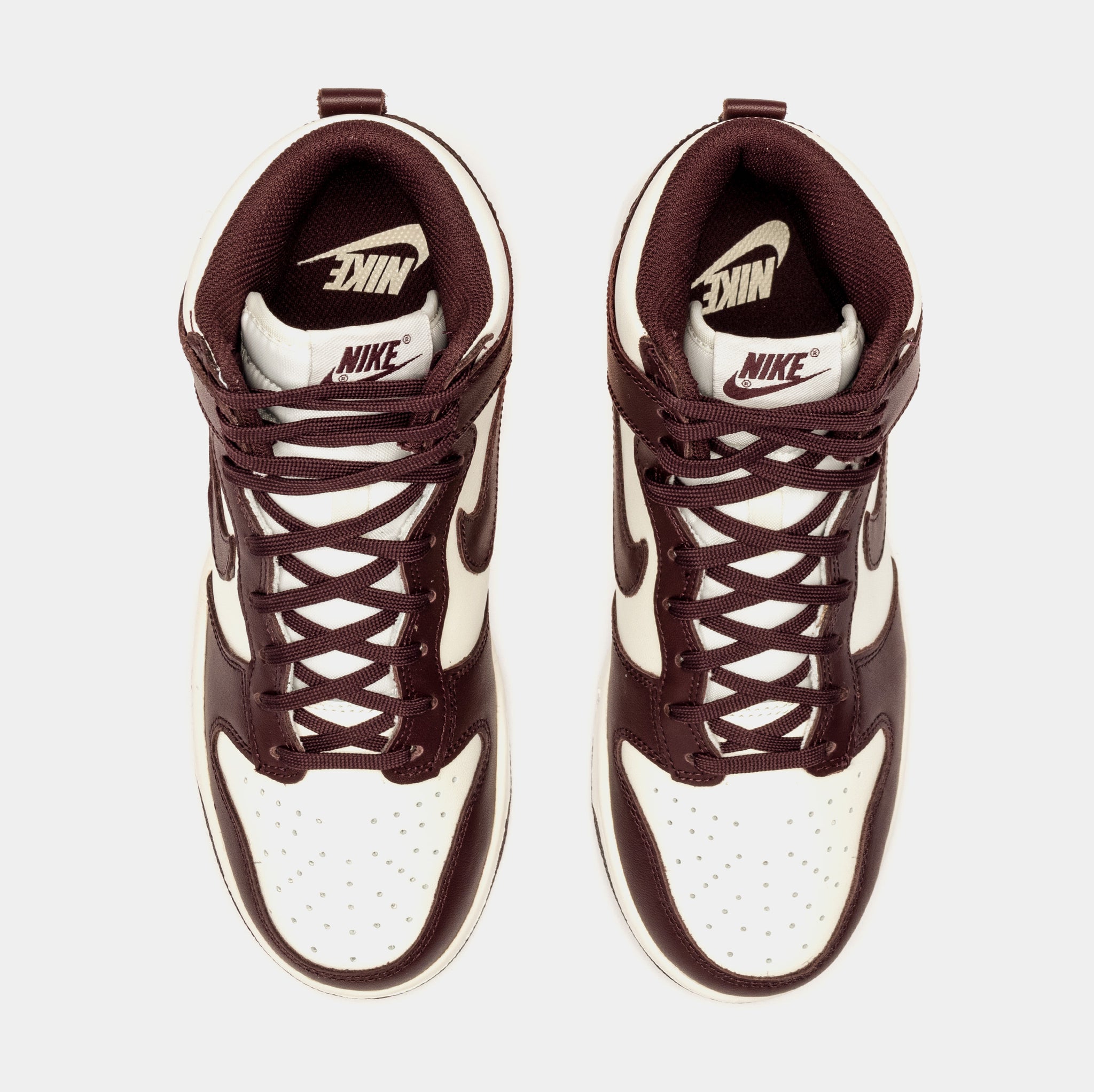 Nike Dunk High Burgundy Crush Womens Lifestyle Shoes White Red