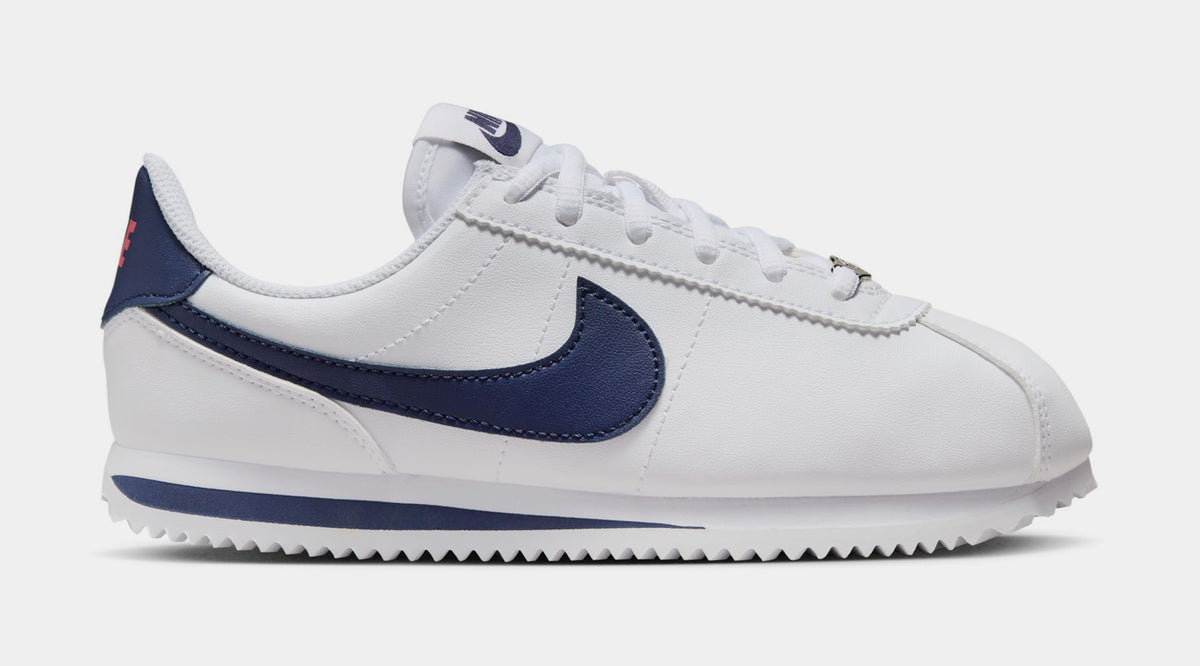 Nike Cortez Basic SL Grade School Lifestyle Shoes White Neutral Indigo ...