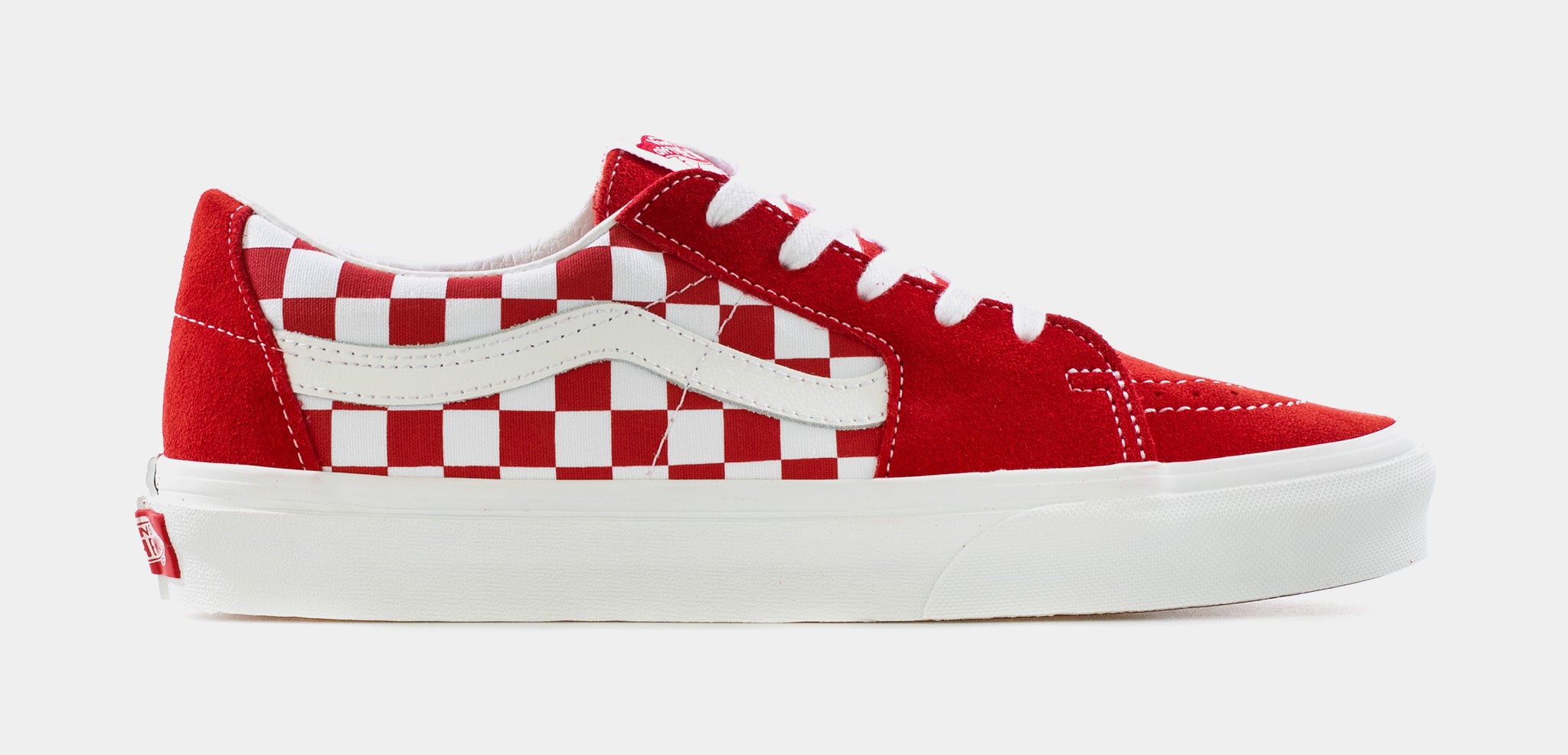 Vans old skool checkerboard red on feet sales