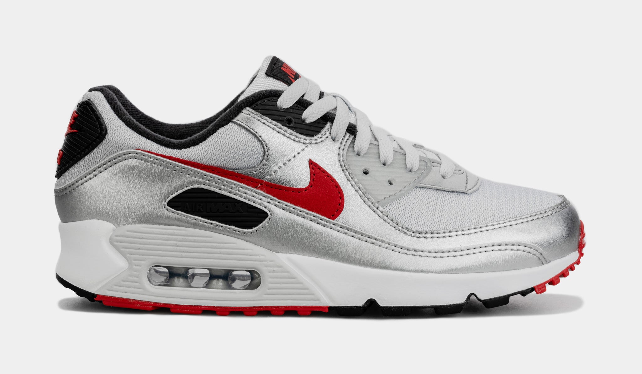 Nike Air Max 90 Icons Mens Lifestyle Shoes Silver Red DX4233-001 – Shoe  Palace