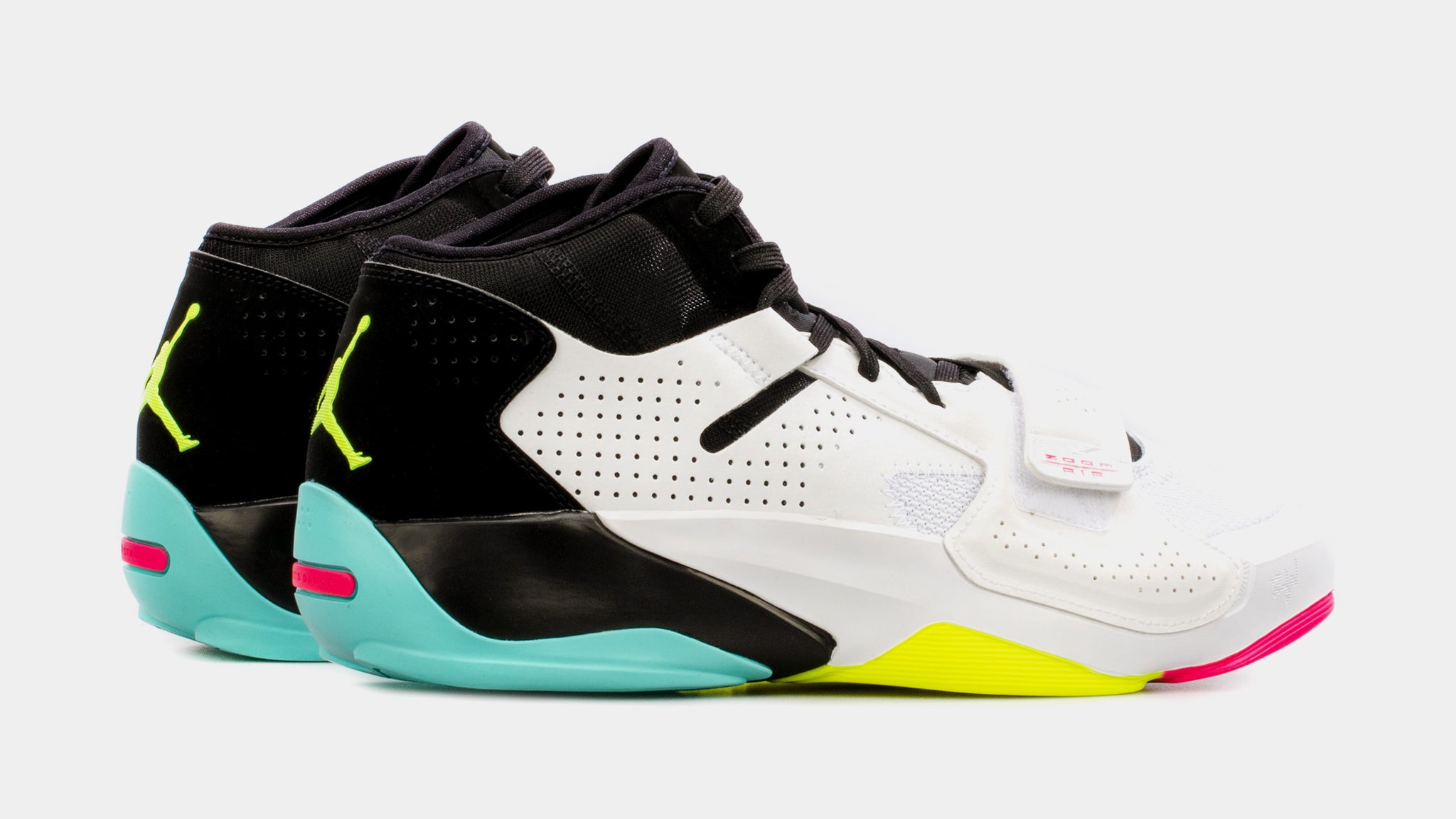 Turquoise pink hotsell and white jordans