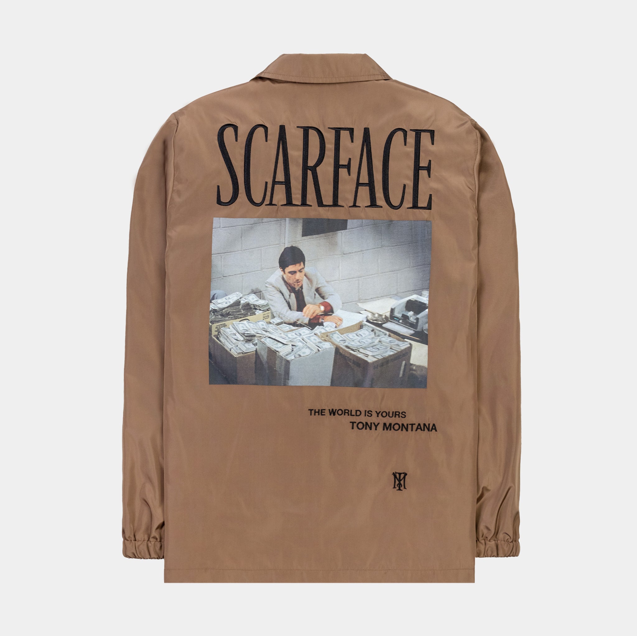 Shoe Palace SP x Scarface Counting Money Mens Coaches Jacket Brown