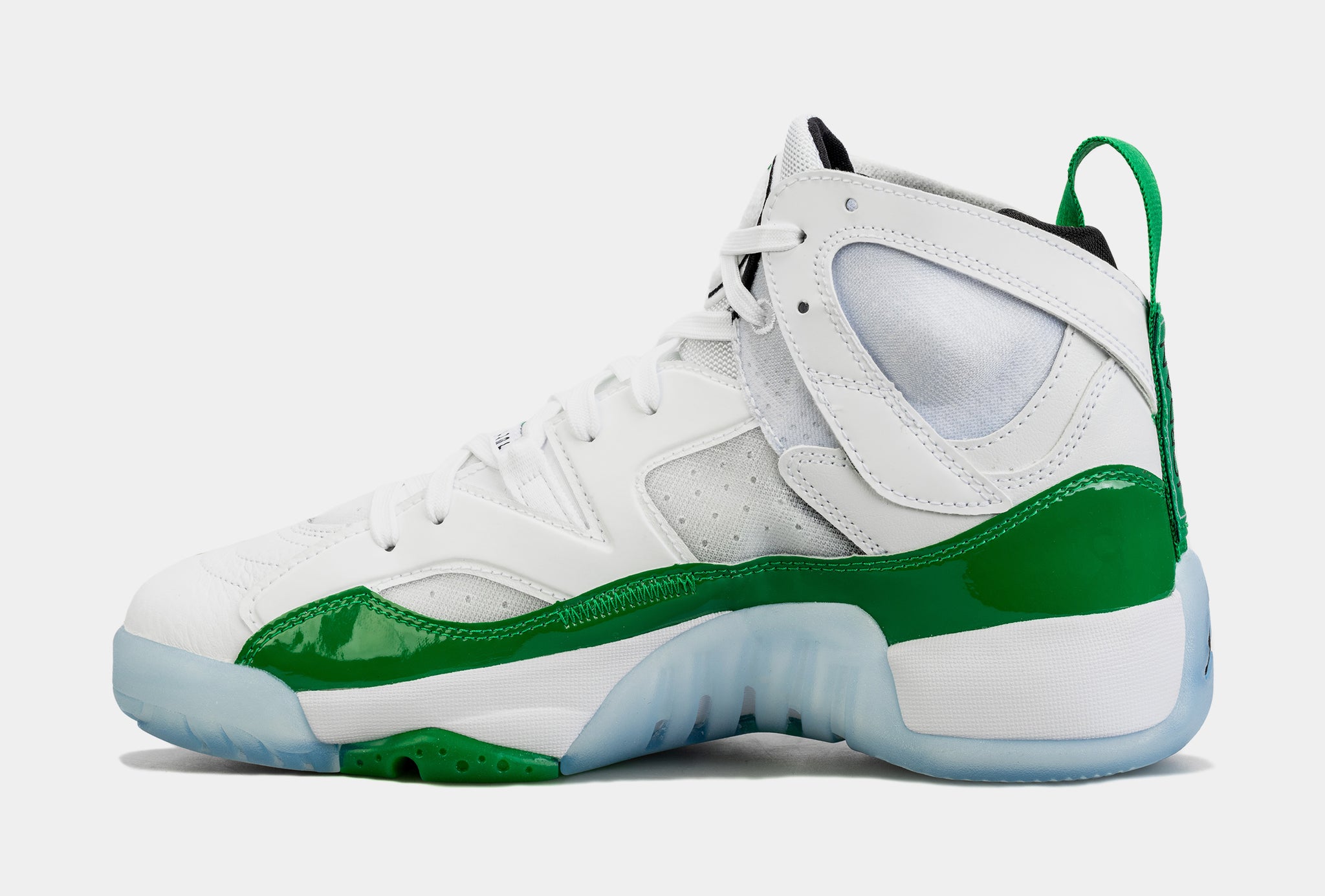 Green and white shop nike basketball shoes