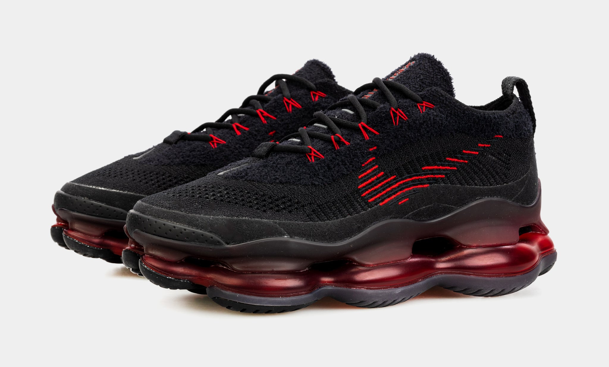 Nike air vapormax shop flyknit black red