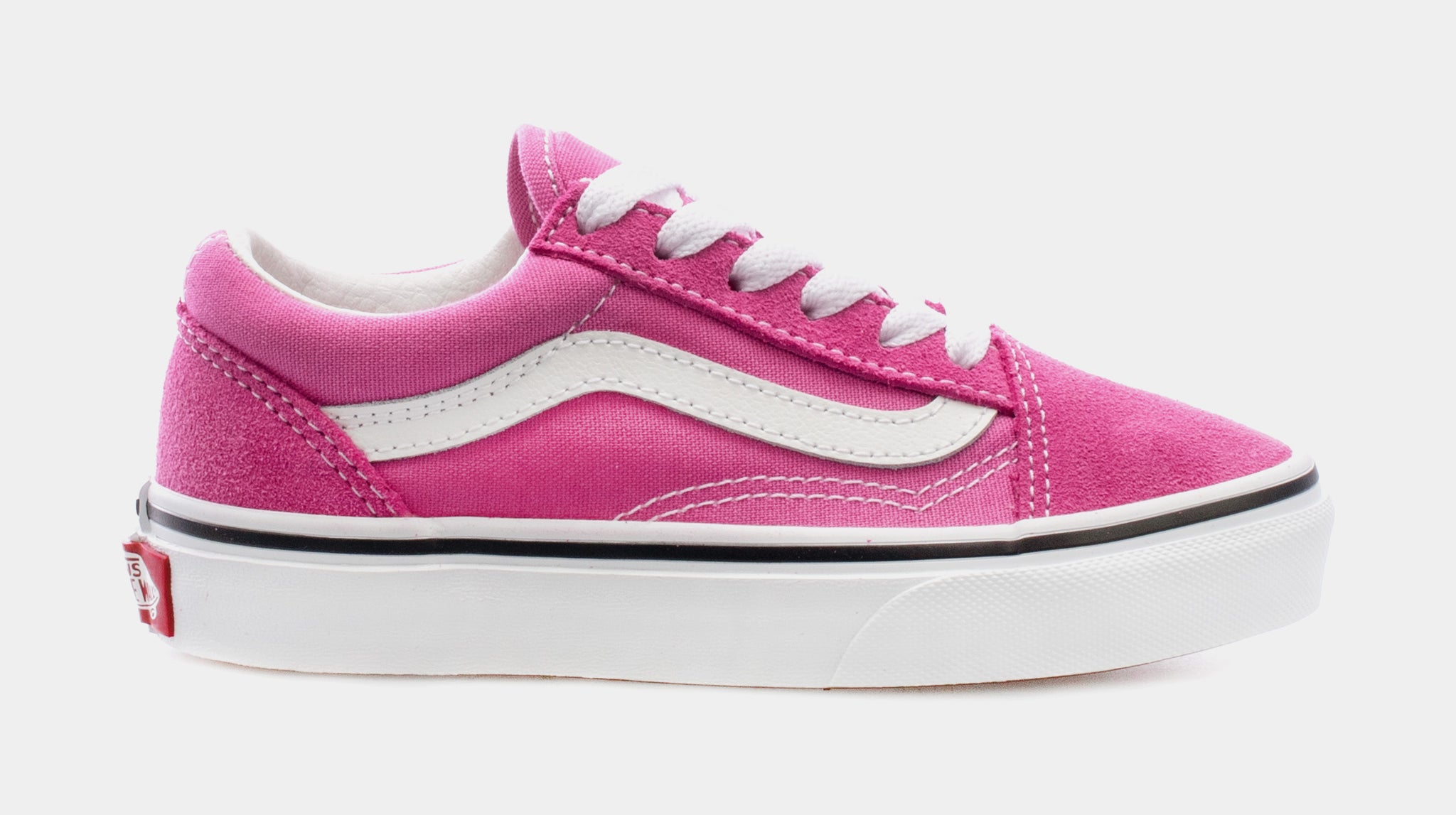 The pink 2024 and white vans