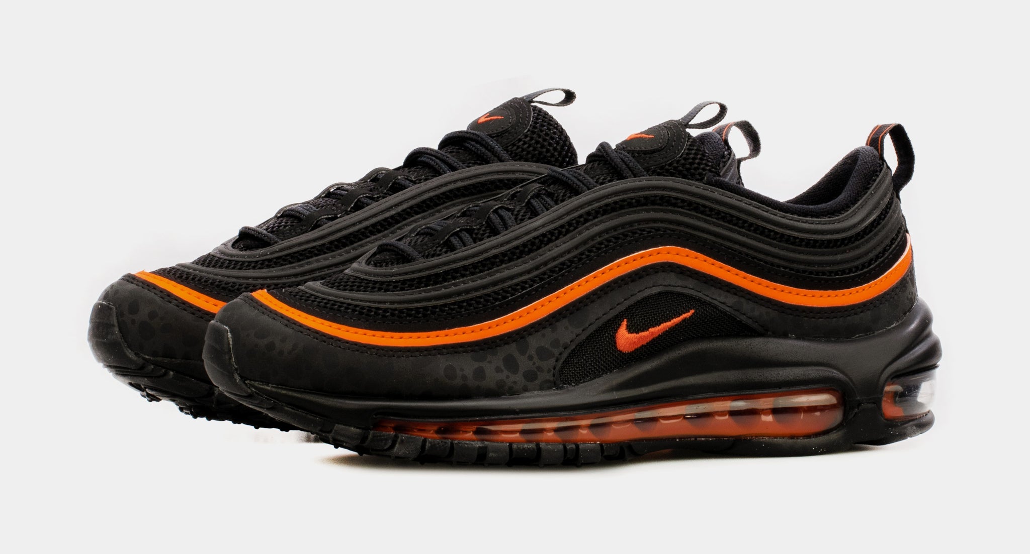 Nike Air Max 97 Grade School Lifestyle Shoes Black Orange DX3088