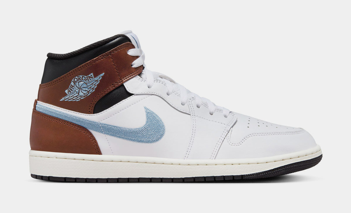 Jordan Air Jordan 1 Mid SE Mens Lifestyle Shoes White Brown FQ7831-142 ...