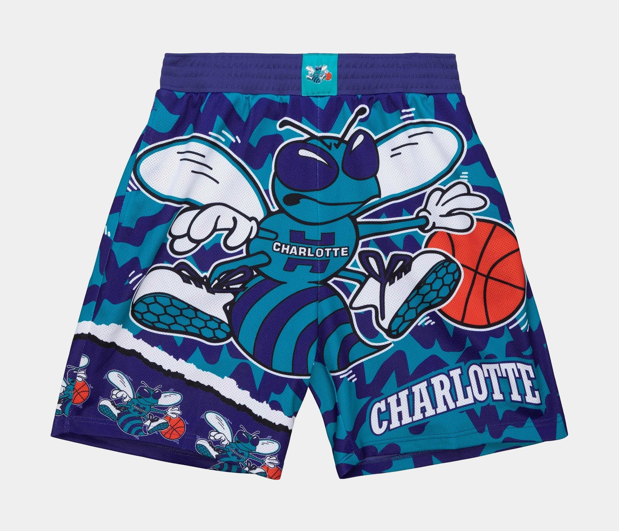 Charlotte Hornets Jumbotron 2.0 Sublimated Shorts Mens Shorts (Blue/Purple)