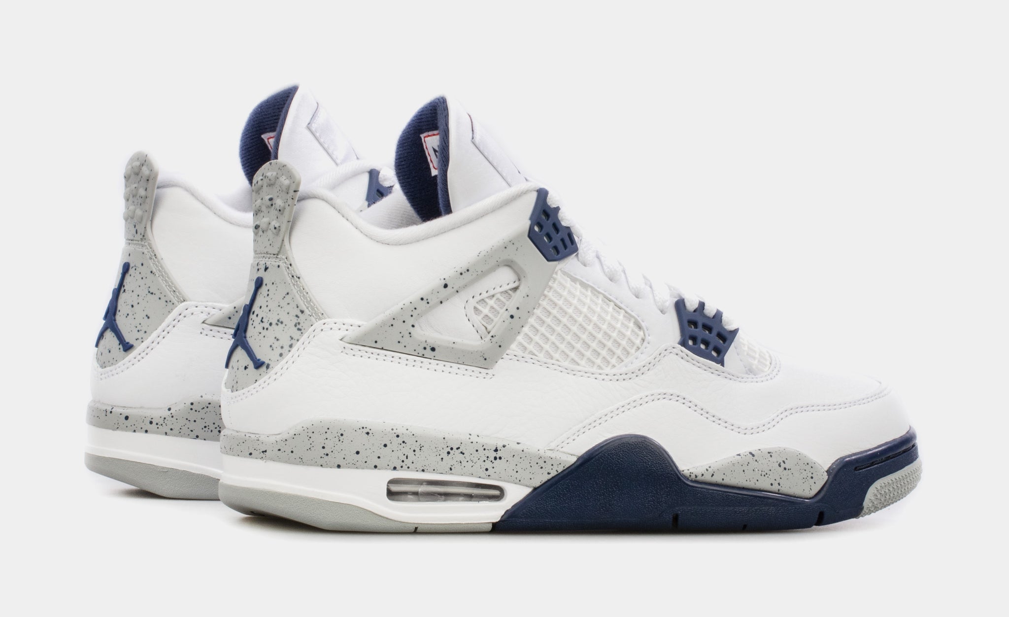 Jordan Air Jordan 4 Midnight Navy Mens Lifestyle Shoes White Blue