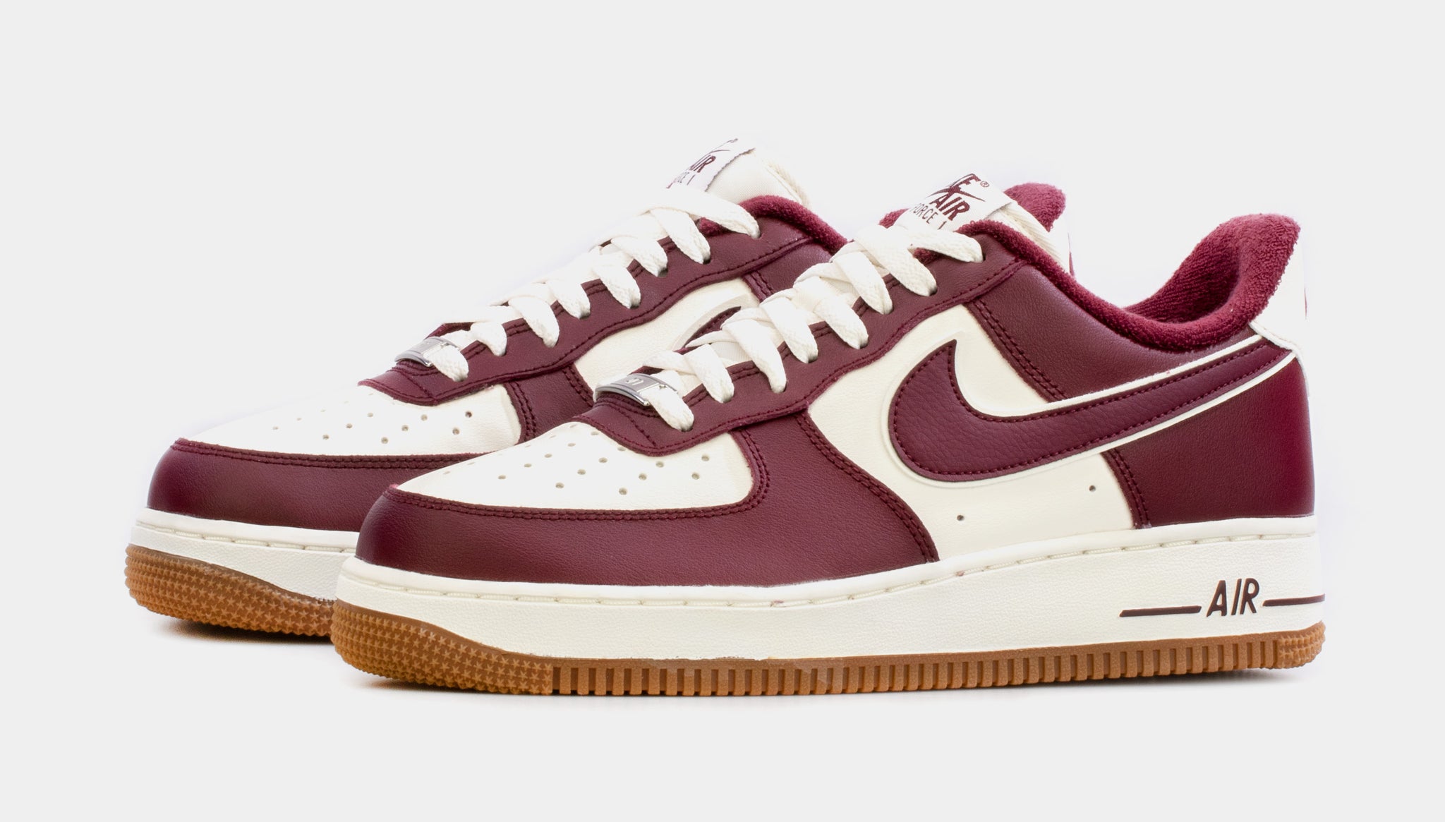 Men's Size 10 - Nike Air Force 1 Low Night Maroon/Sail DQ7659 102