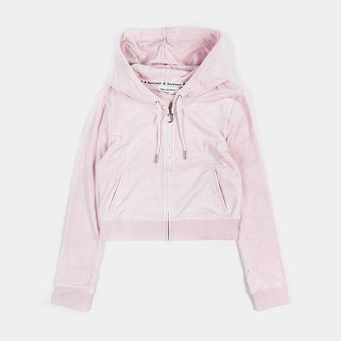 Juicy Couture Kids zip-up velour hoodie - Pink