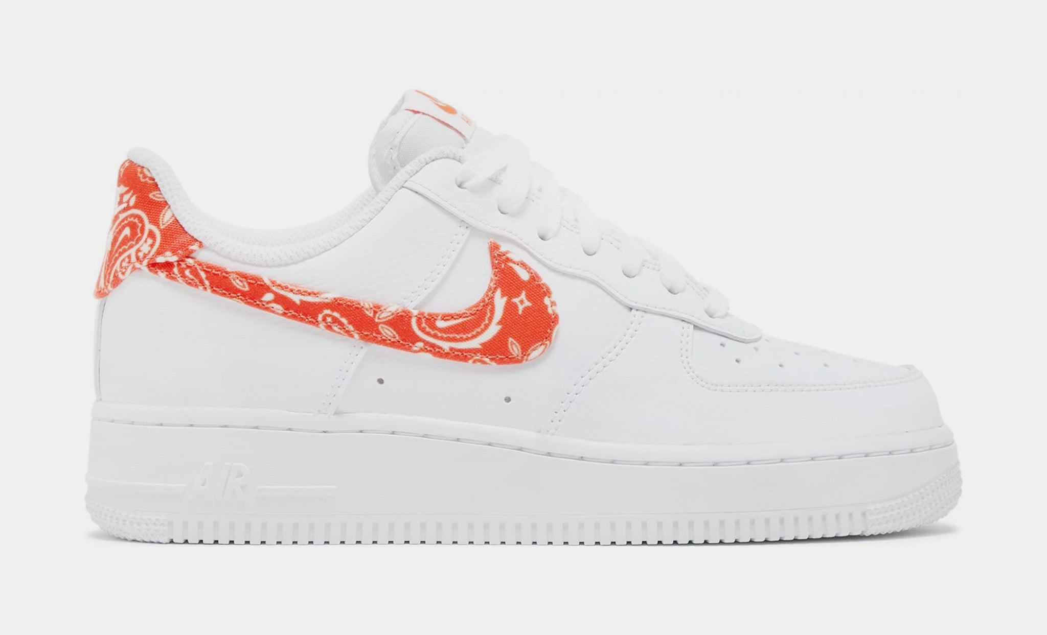 Nike Air Force 1 Low Orange Paisley Womens Lifestyle Shoes White