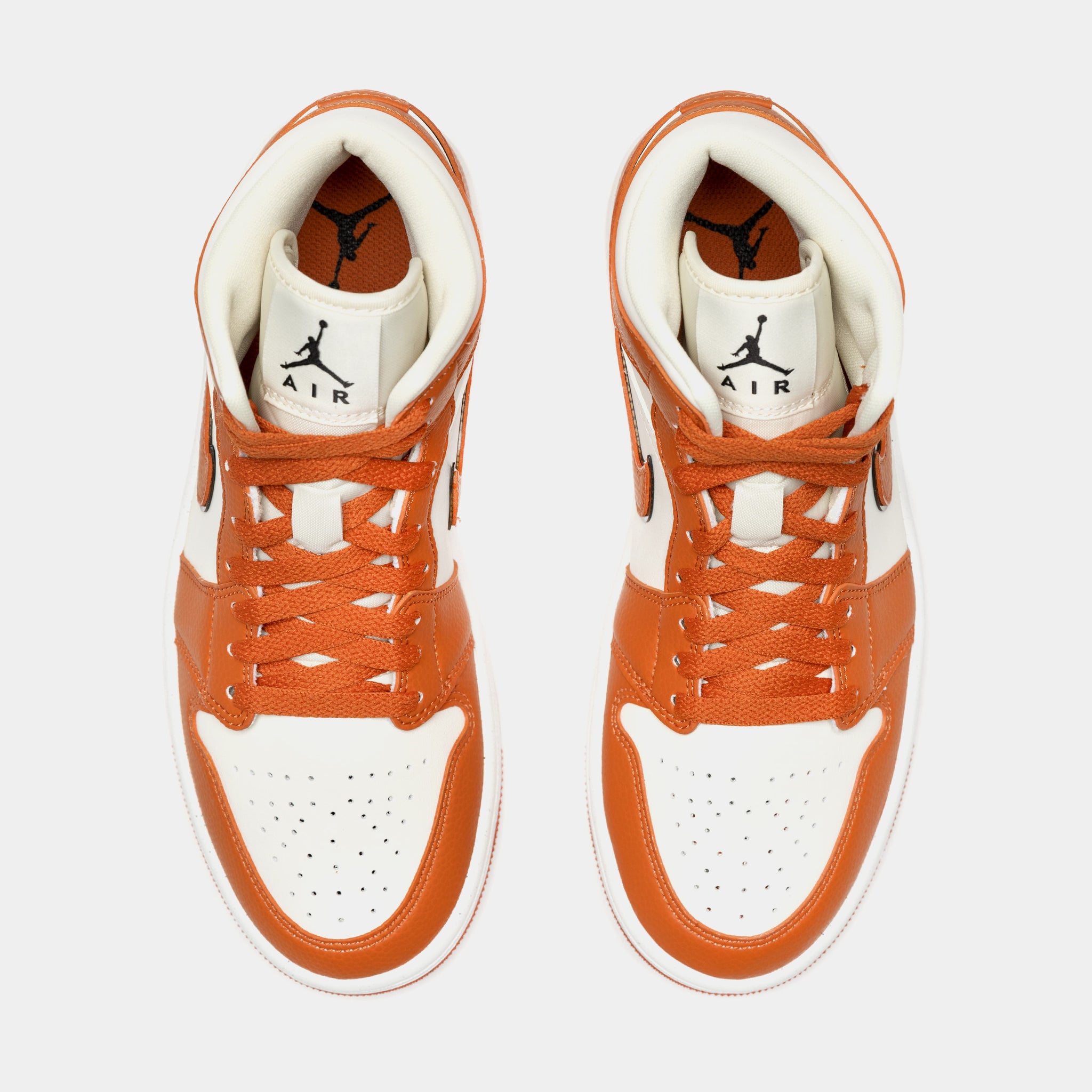 Air Jordan 1 Retro Mid SE Sport Spice Womens Lifestyle Shoes (Orange/White)