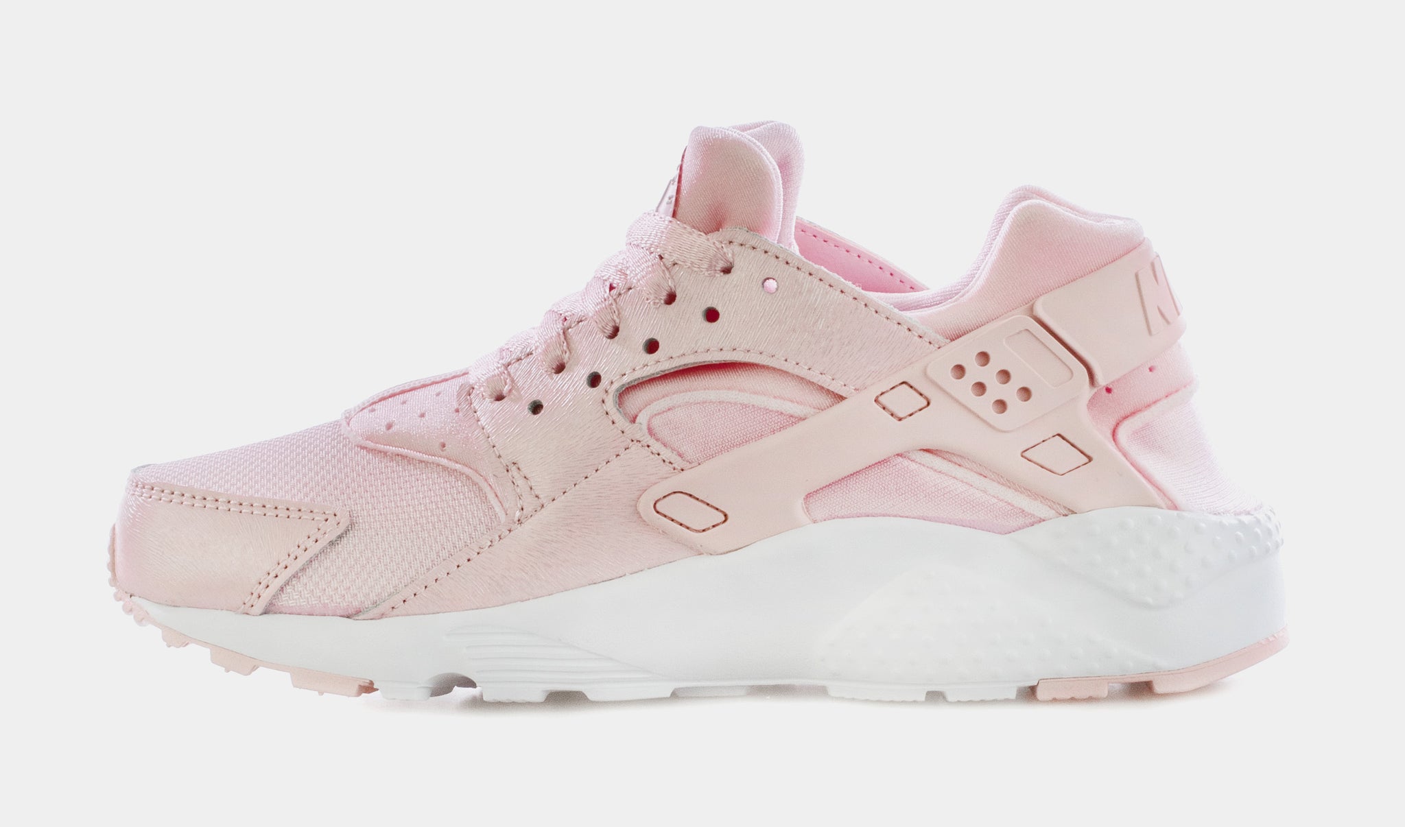 Pink and white nike cheap huarache