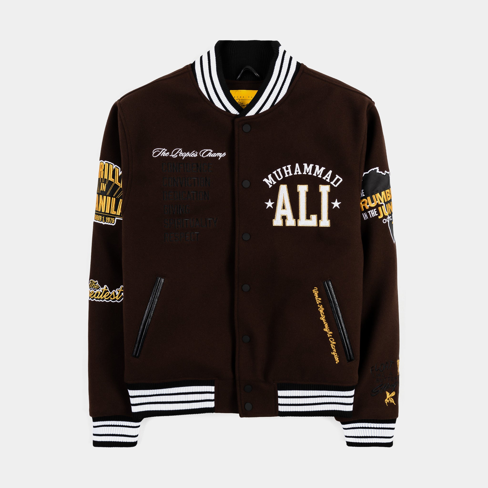 SP x Muhammad Ali Varsity Mens Jacket (Brown/Gold)