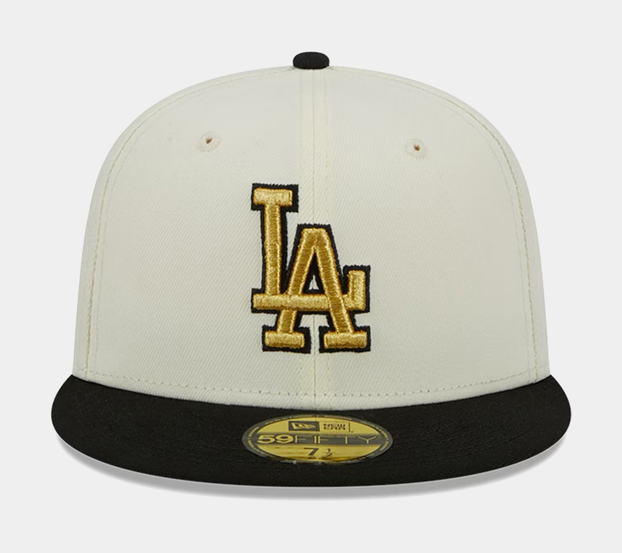 Los Angeles Dodgers City Icon 59FIFTY Mens Hat (Beige/Black)