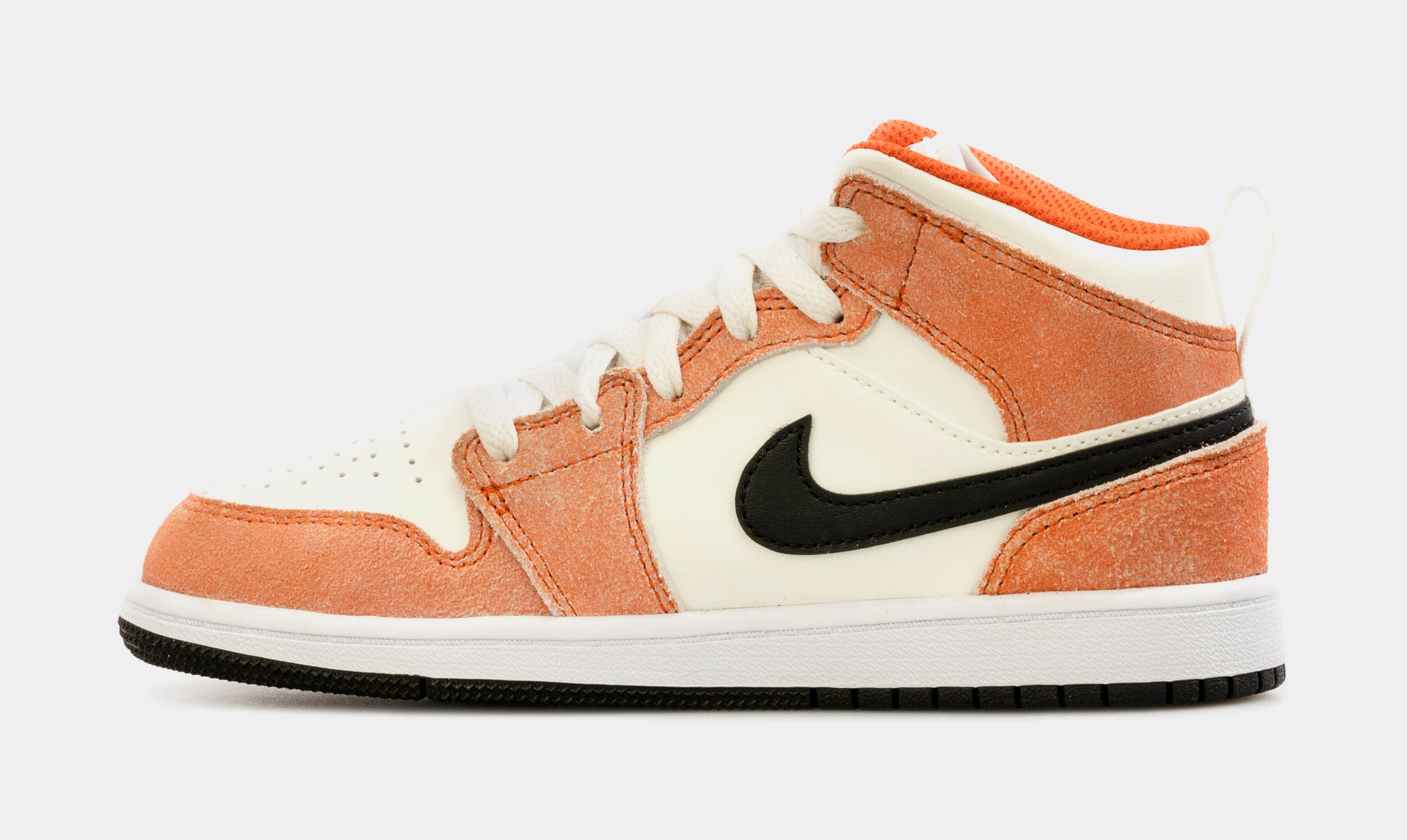 Air Jordan 1 Mid Preschool Lifestyle Shoes Orange White