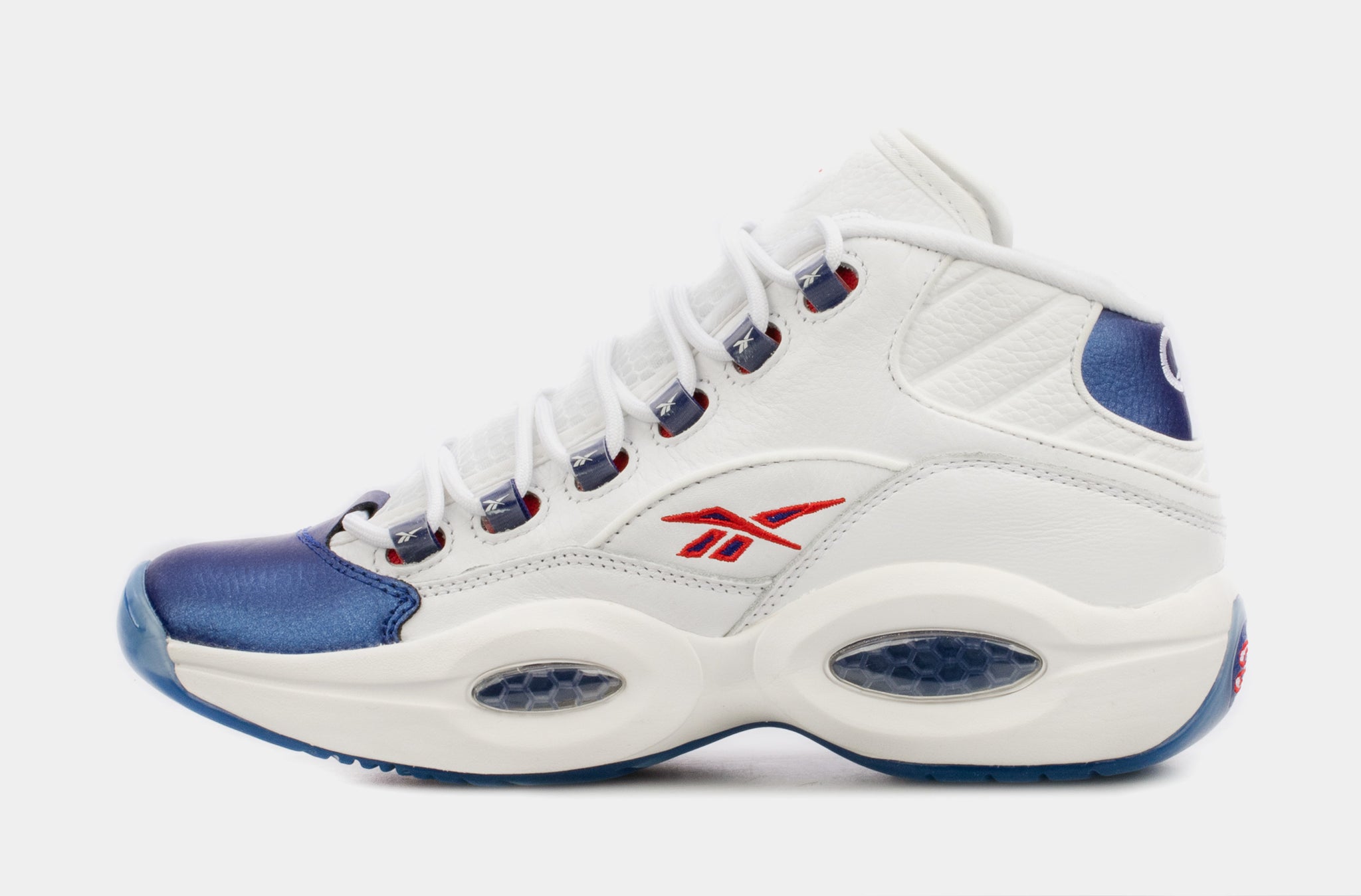 Reebok Question Mid Mens Basketball Shoes White Blue GX0227 – Shoe