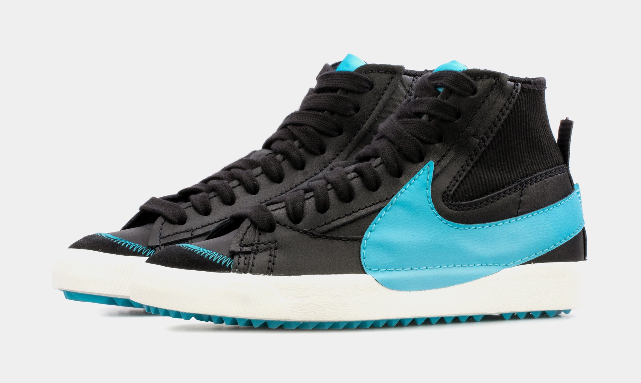 Blazer Mid '77 Jumbo Aqua Mens Lifestyle Shoes (Black/Blue)