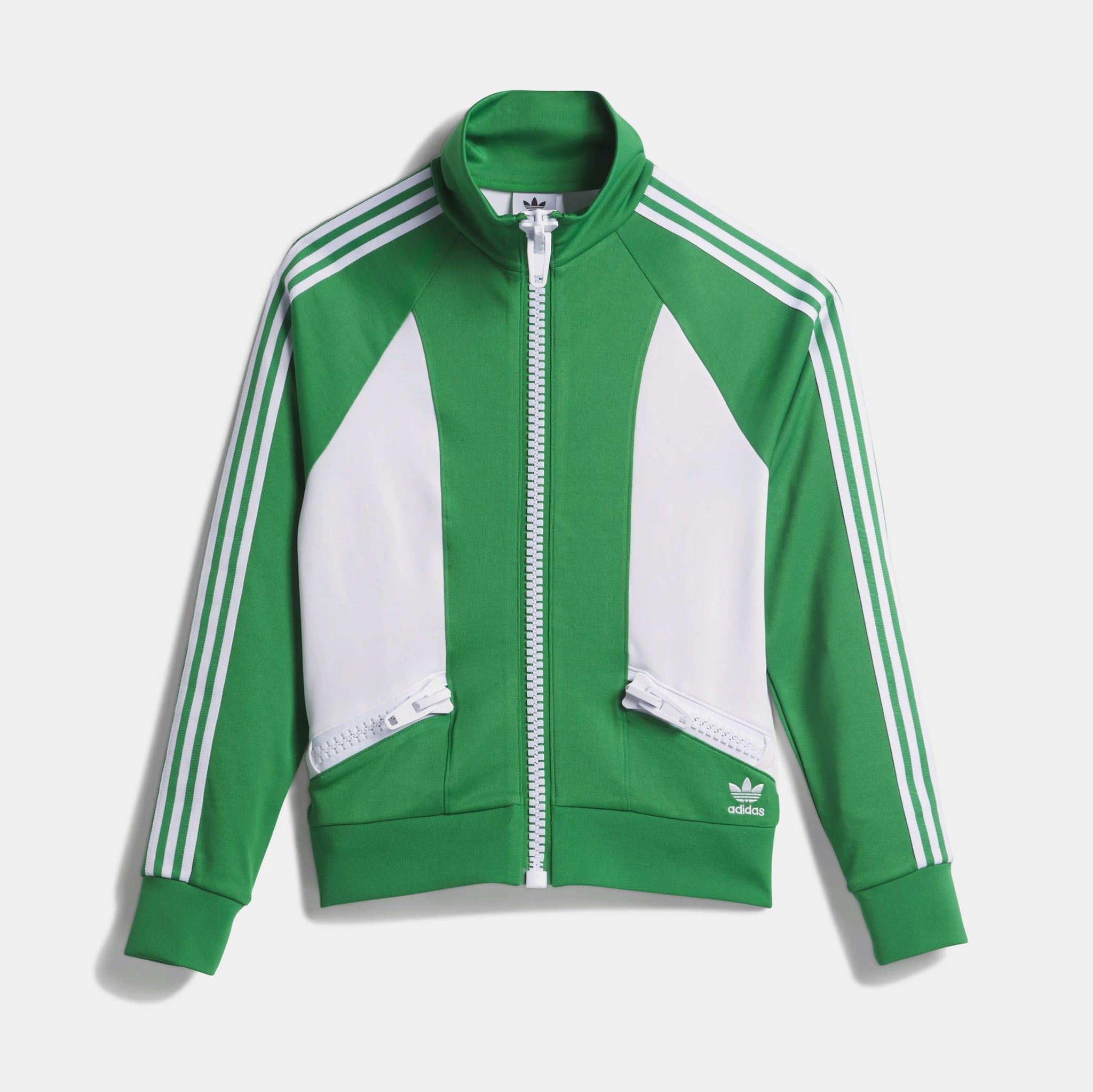 adidas Jeremy Scott Big Zip Mens Jacket Green White HY1813 – Shoe