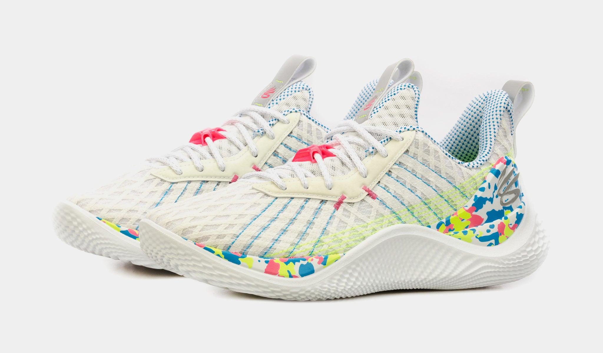 Under Armour Curry Flow 10 Splash Party Mens Basketball Shoes White ...