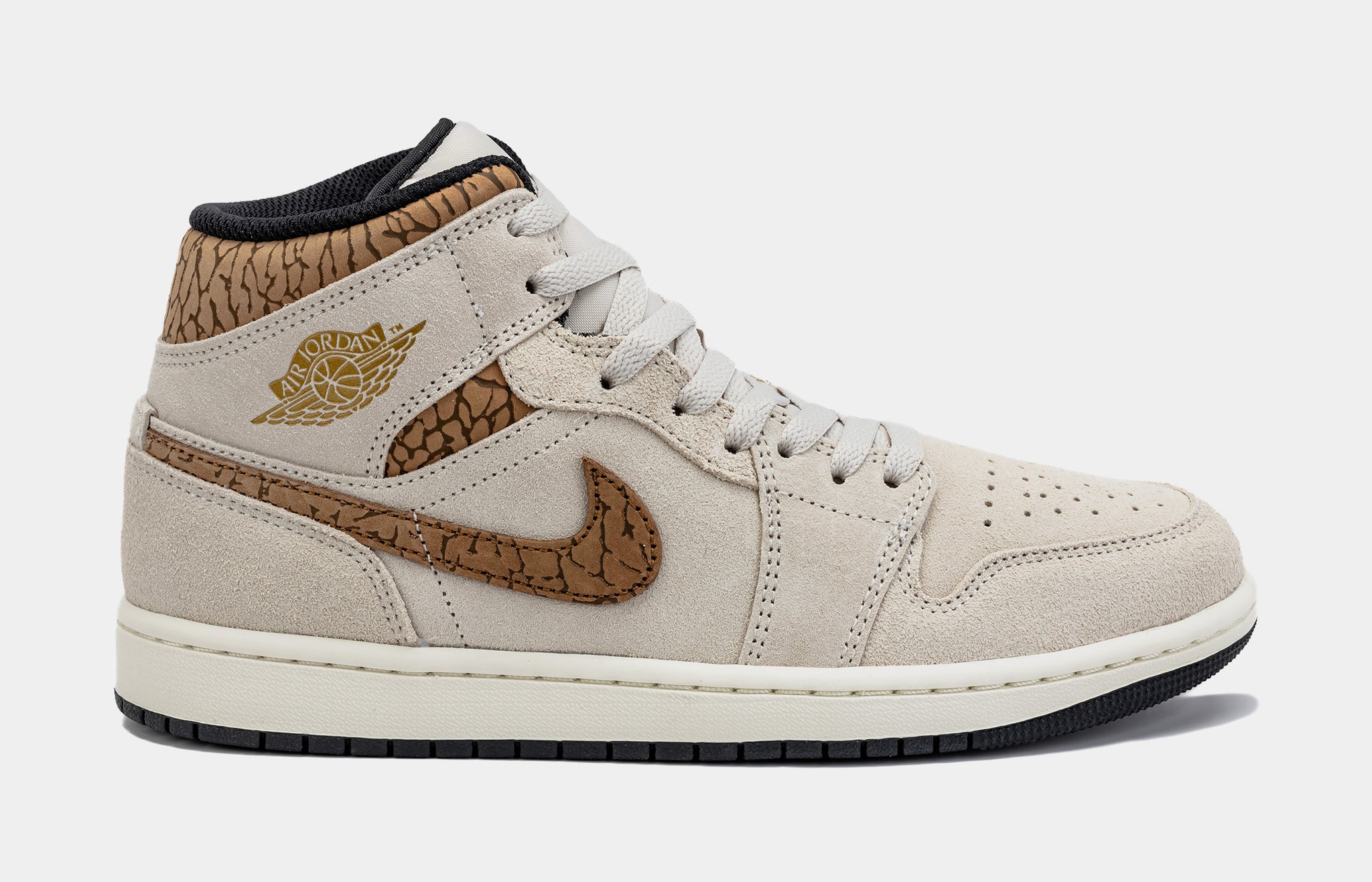 Jordan Air Jordan 1 Retro Mid SE Brown Elephant Mens Lifestyle