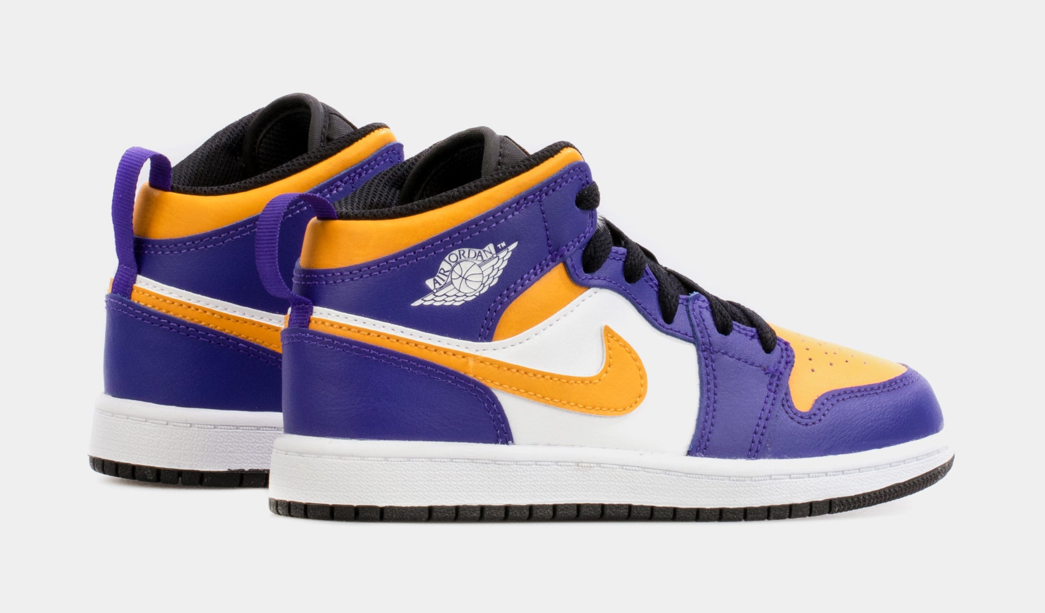 Purple and yellow air on sale jordans