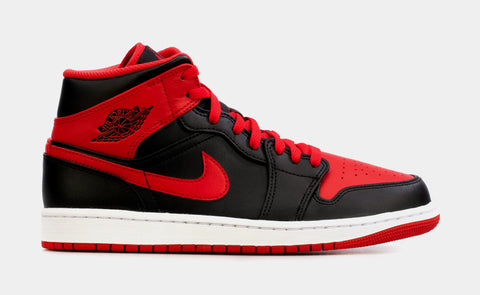 Air Jordan 1 Mid Black Gym Red