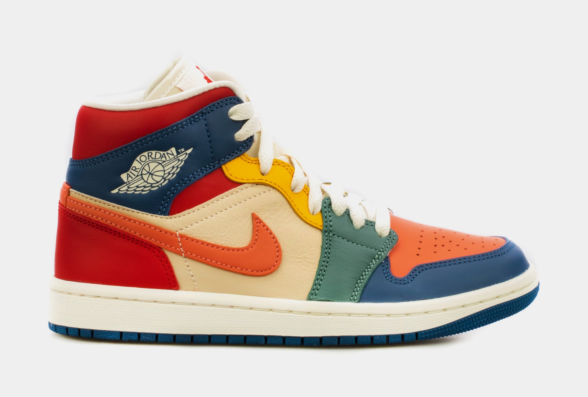 Jordan Air Jordan 1 Retro Mid Multi-Color Womens Lifestyle Shoes