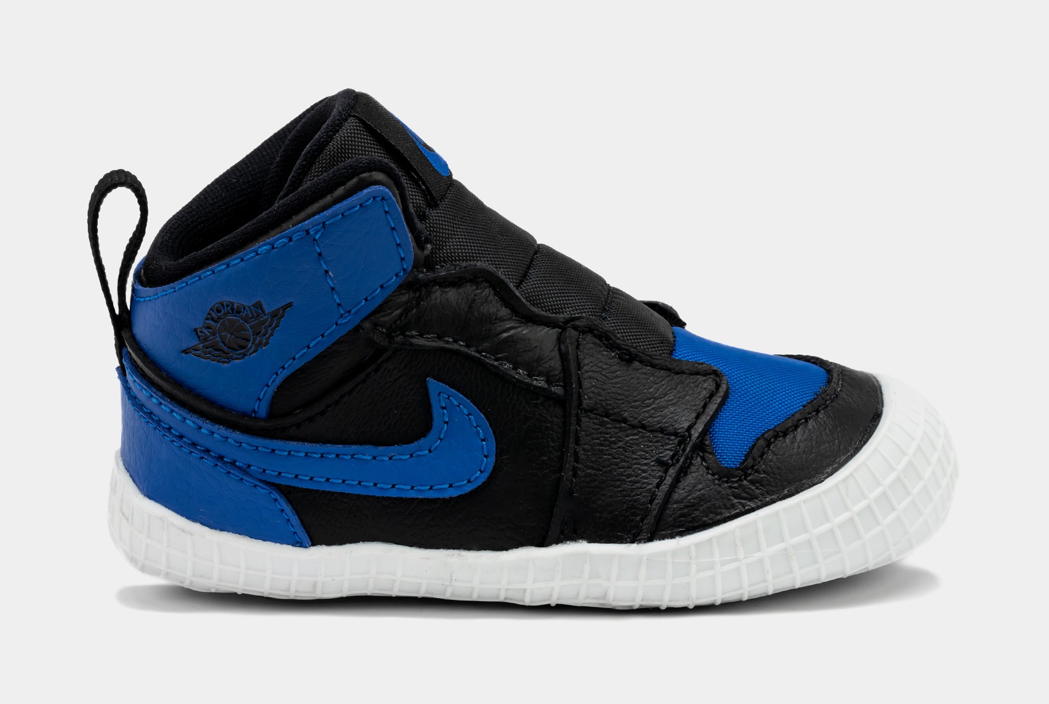Air Jordan 1 Bootie Royal Reimagined Infant Crib Lifestyle Shoes  (Black/Blue) Free Shipping