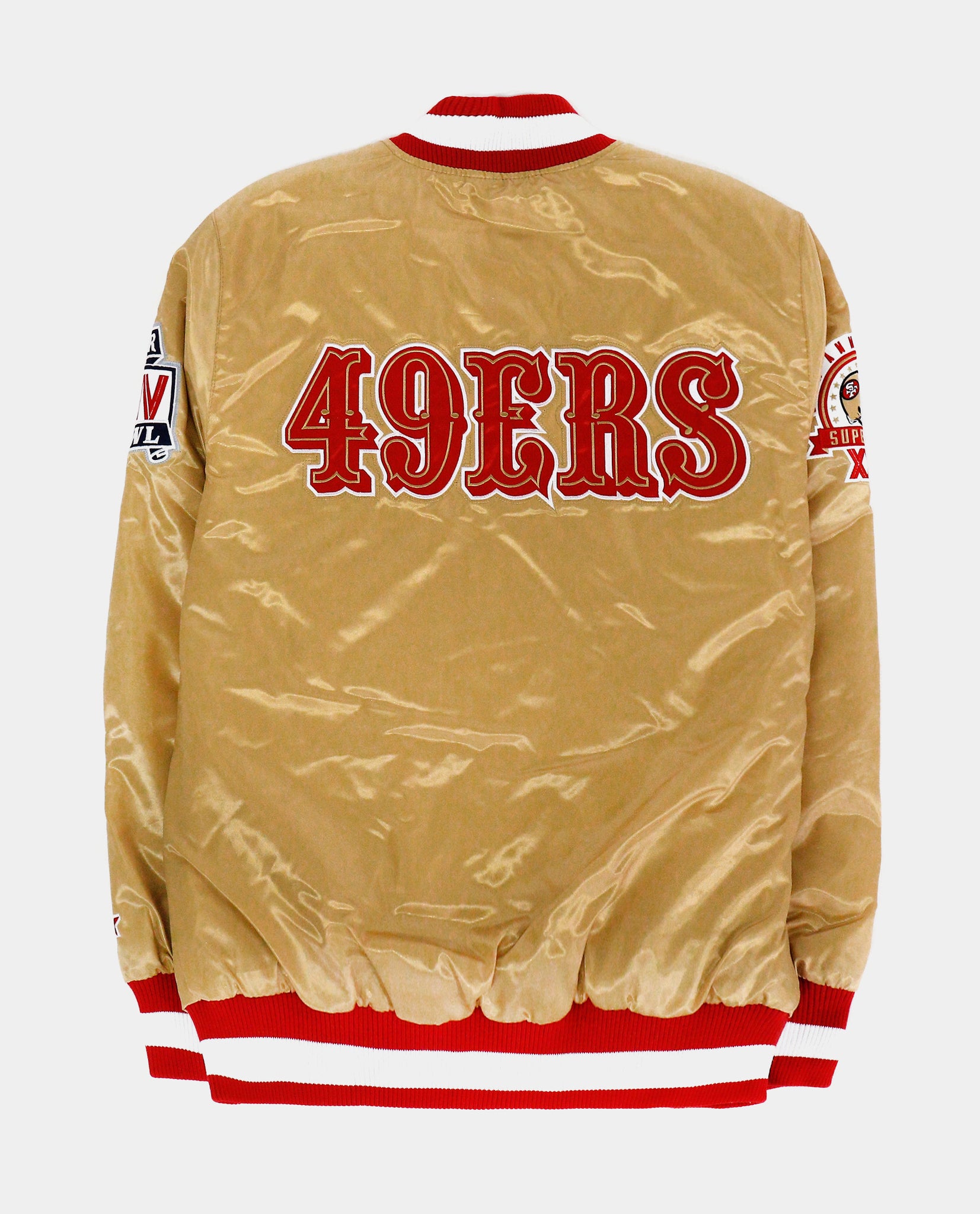 San Francisco 49ers Poly Twill Varsity Jacket - Red