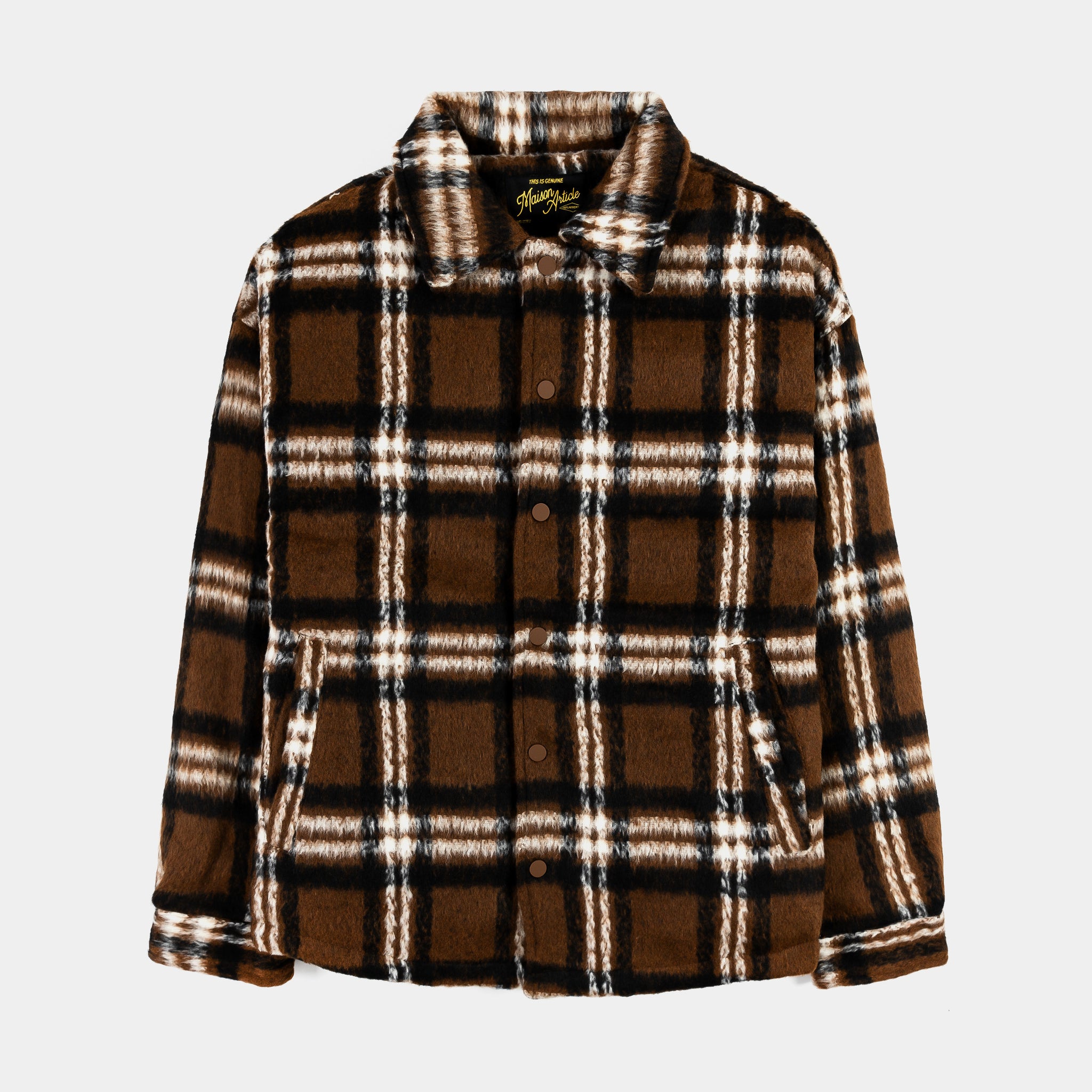 Hikerdelic Calland Plaid Puffer Jacket Brown Plaid - Hikerdelic Shop