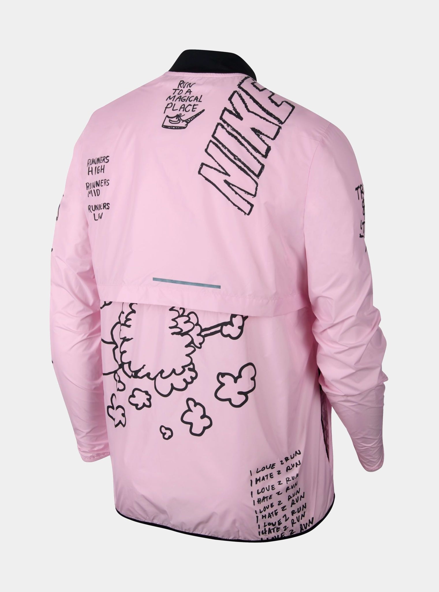 Nathan Bell Printed Running Mens Jacket (Pink)