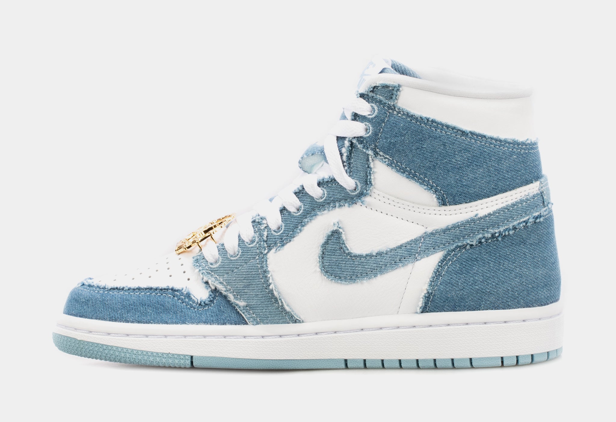 Jordan Air Jordan 1 High OG Denim Womens Lifestyle Shoes Blue